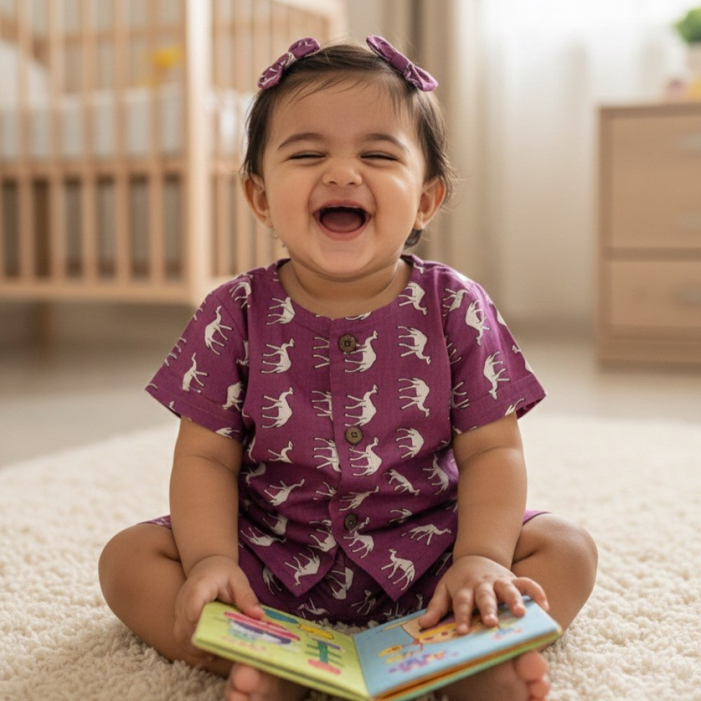 Image of Purple Camel Print Set