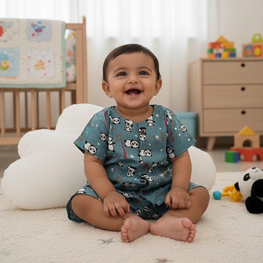 Grey Panda Print Set