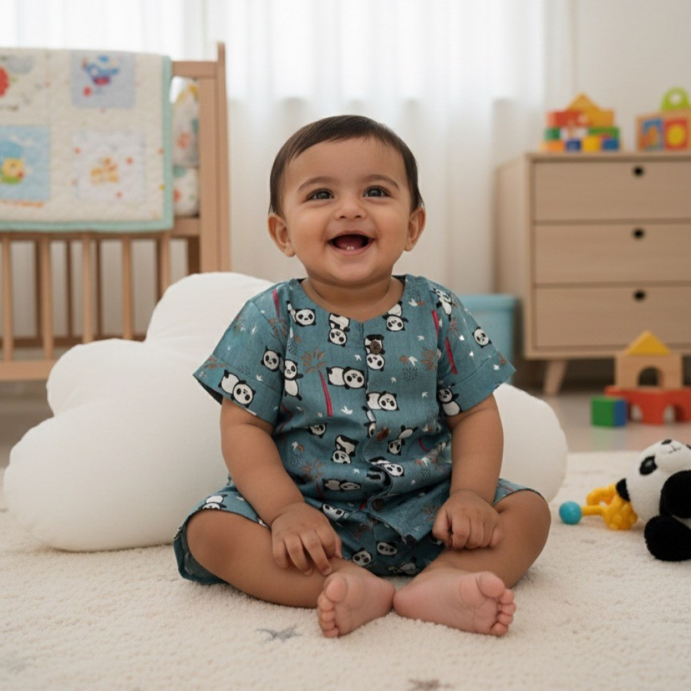 Image of Grey Panda Print Set