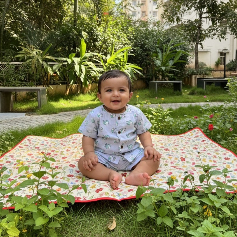 Image of Light Lavender Elephant Print Set