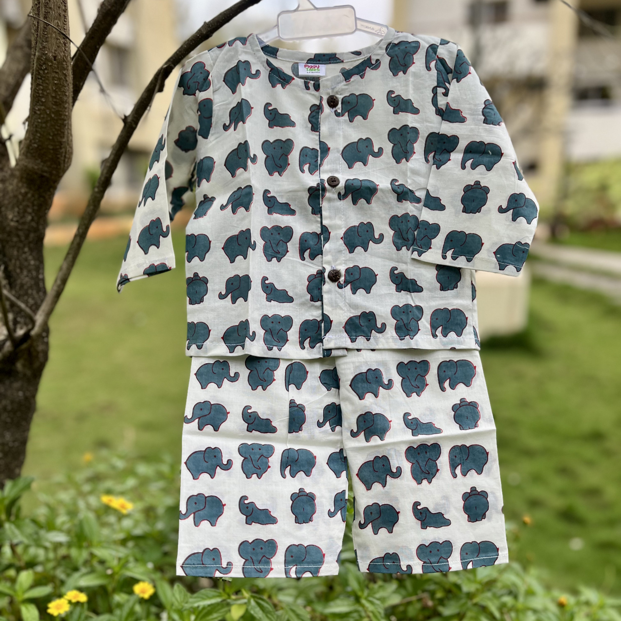 White and Grey Ellie Print Set