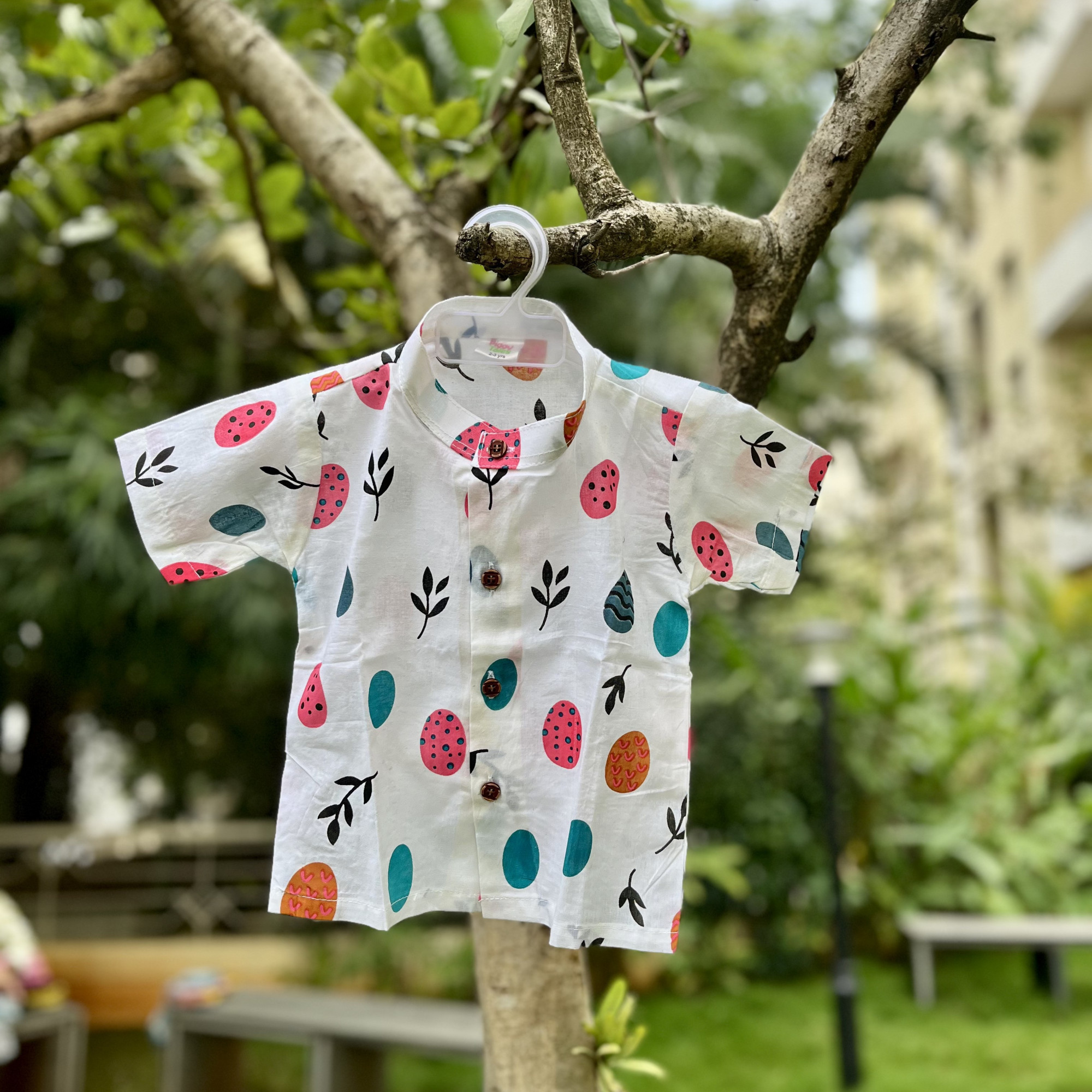 White and Playful Dot Print Shirt