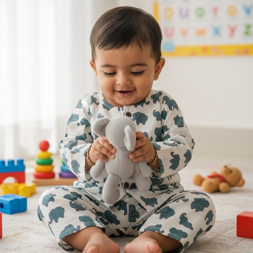 White and Grey Ellie Print Set