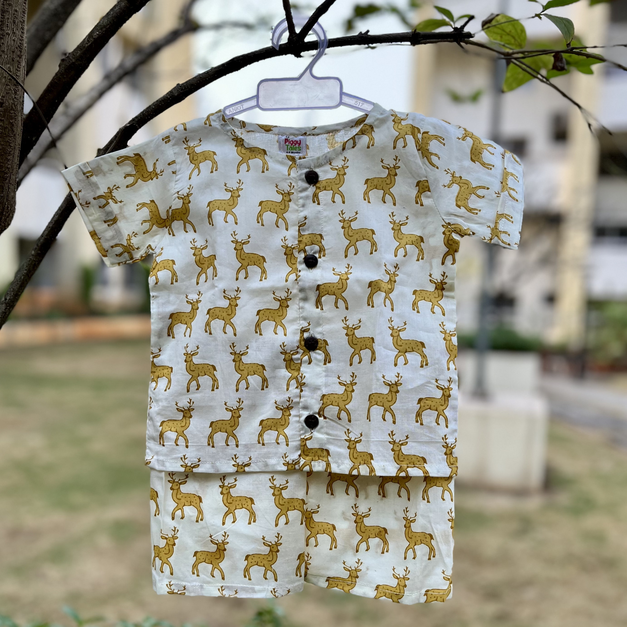Yellow Reindeer Print Set