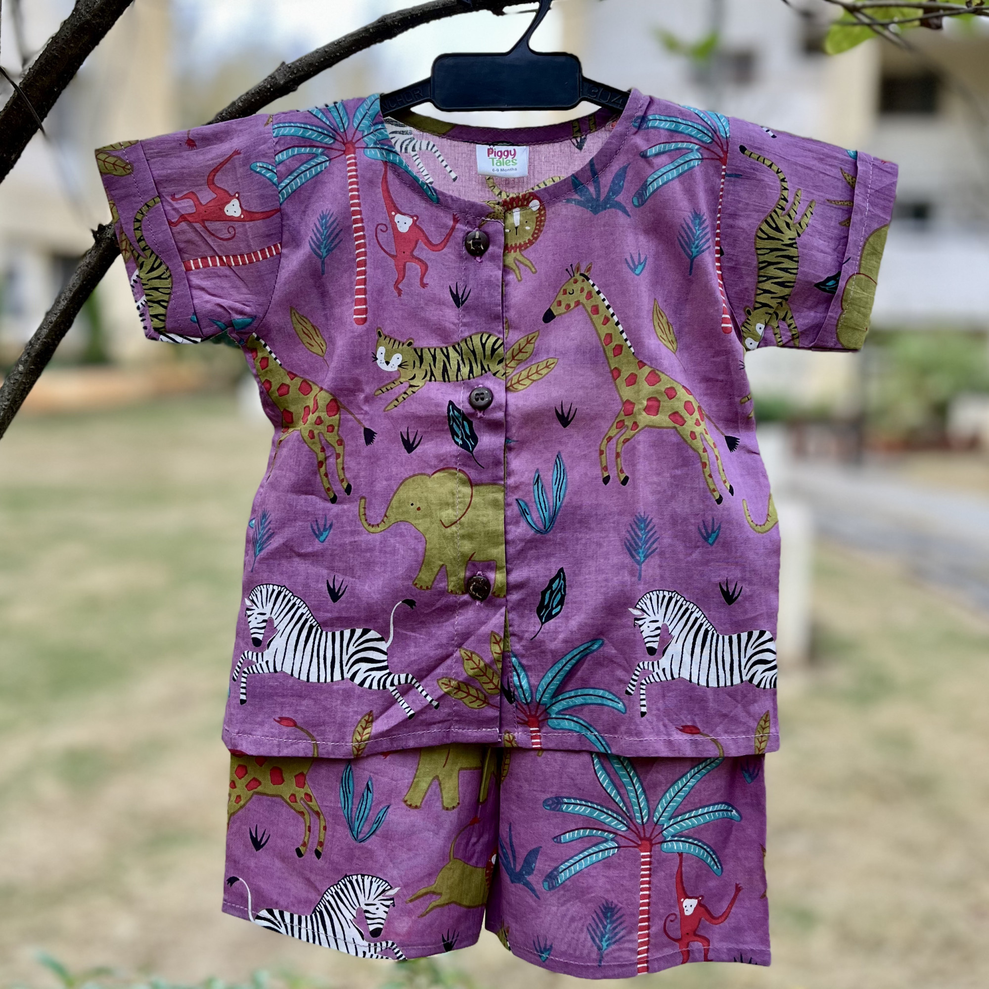Purple Forest Animal Print Set