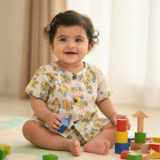 Yellow and Blue Panda Print Set