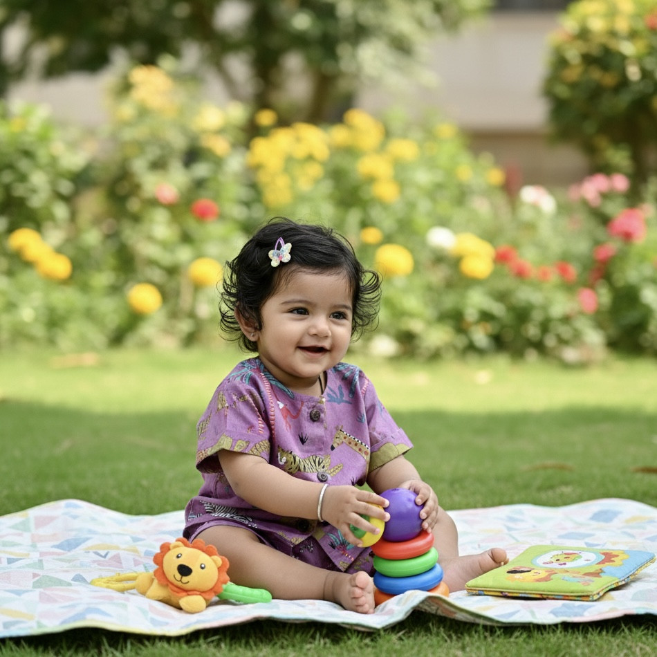 Purple Forest Animal Print Set