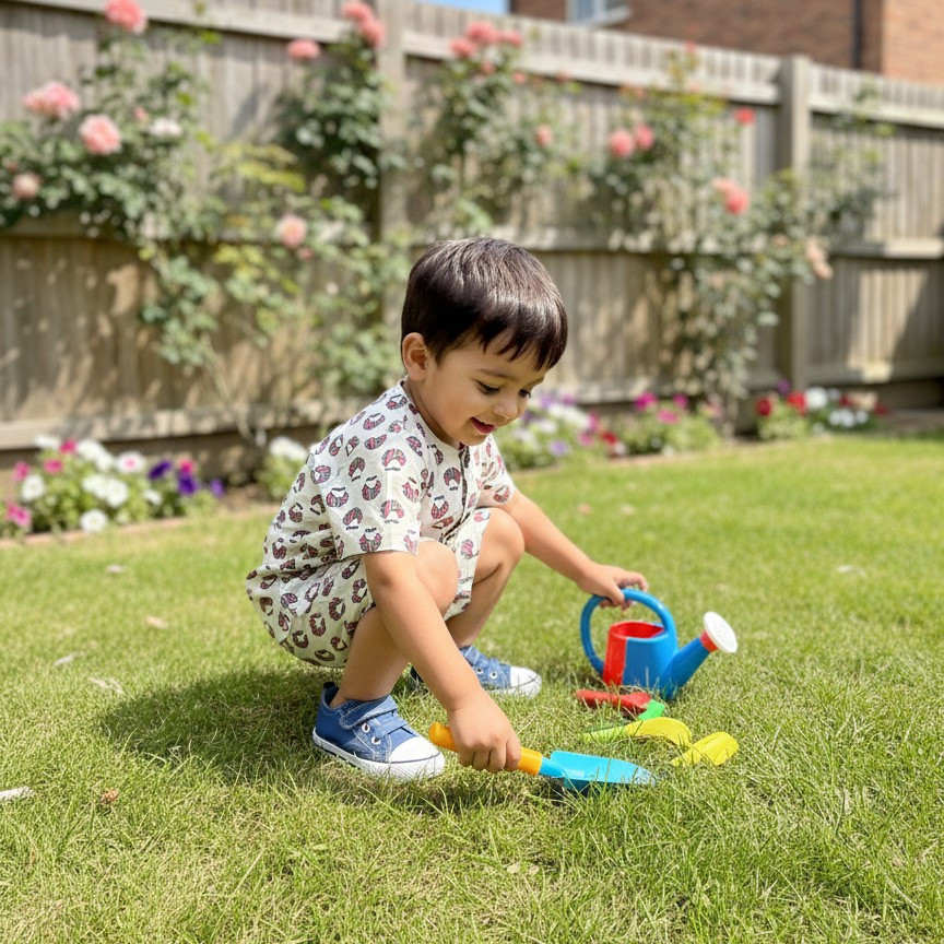 Pagdi Moustache Print Summer Set