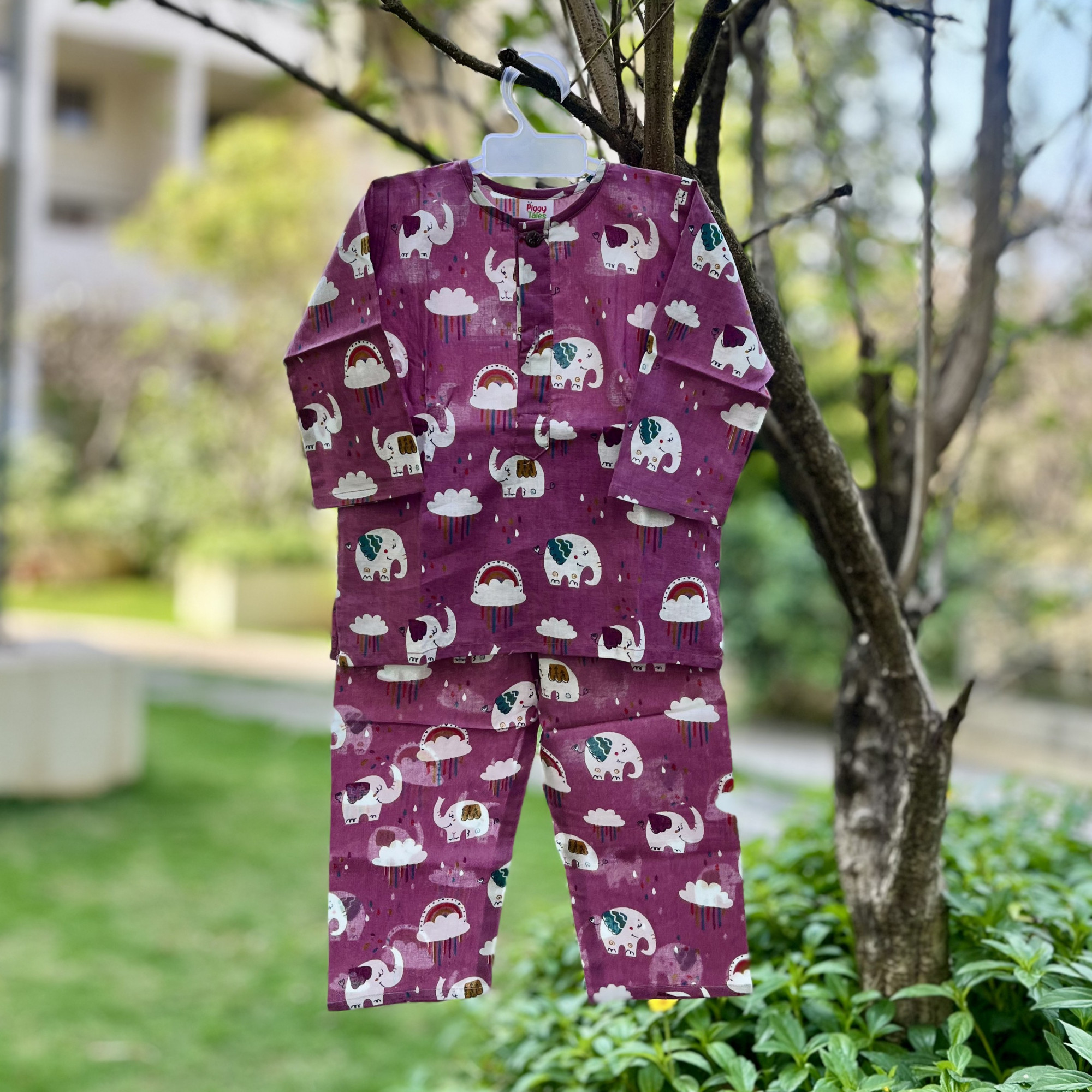 Purple Elephant Night Dress