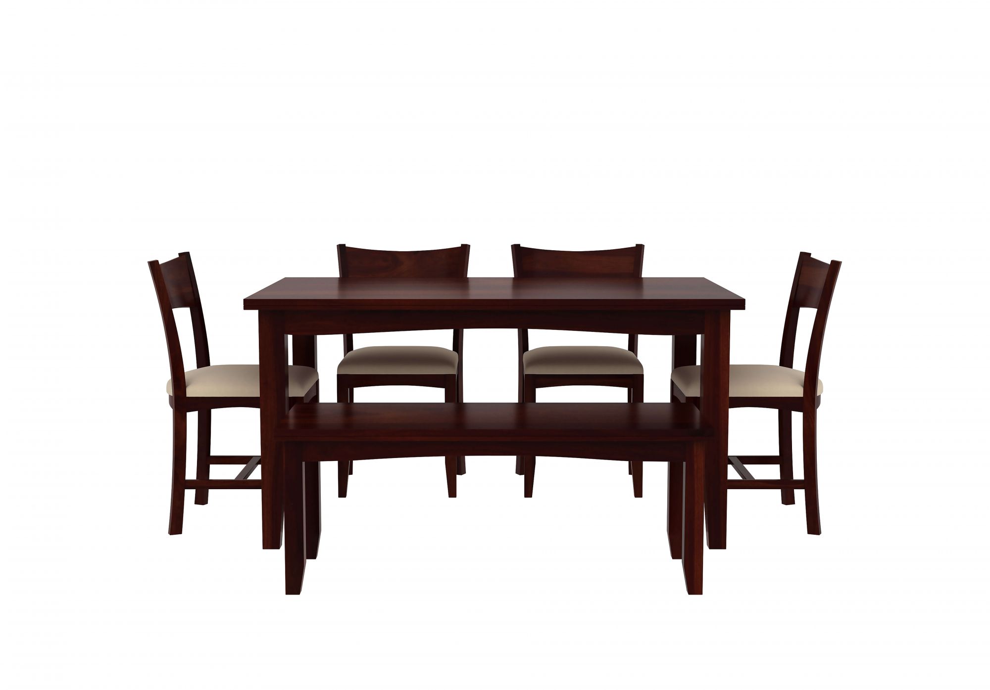 Chang Sheesham Wood Dining Table 6 Seater