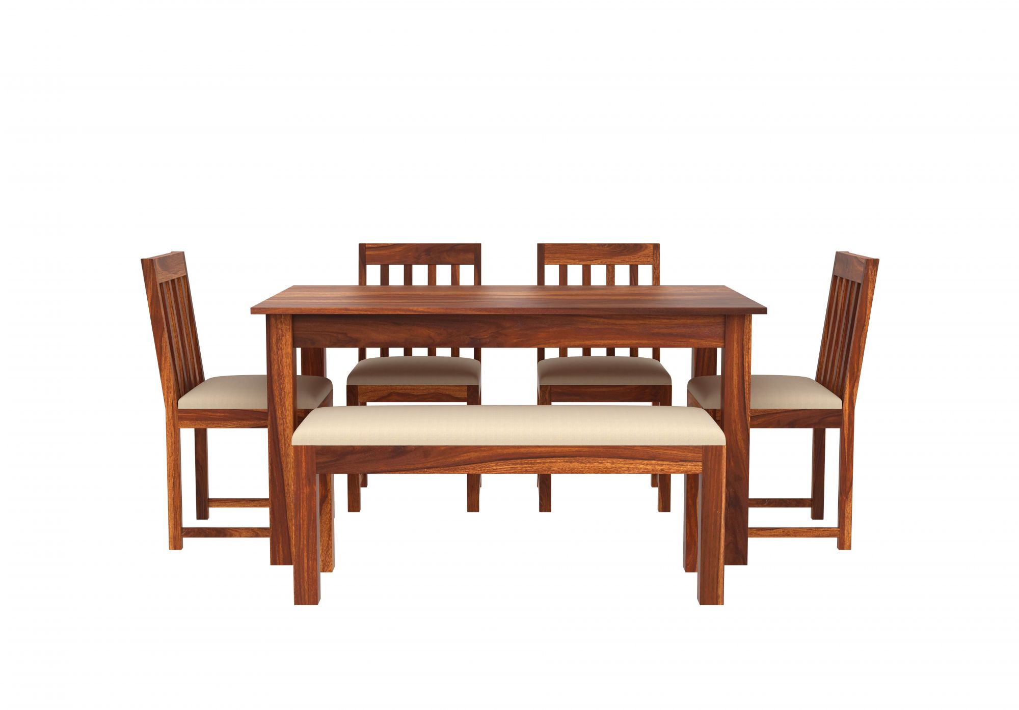 Nile Sheesham Wood Dining Table 6 Seater