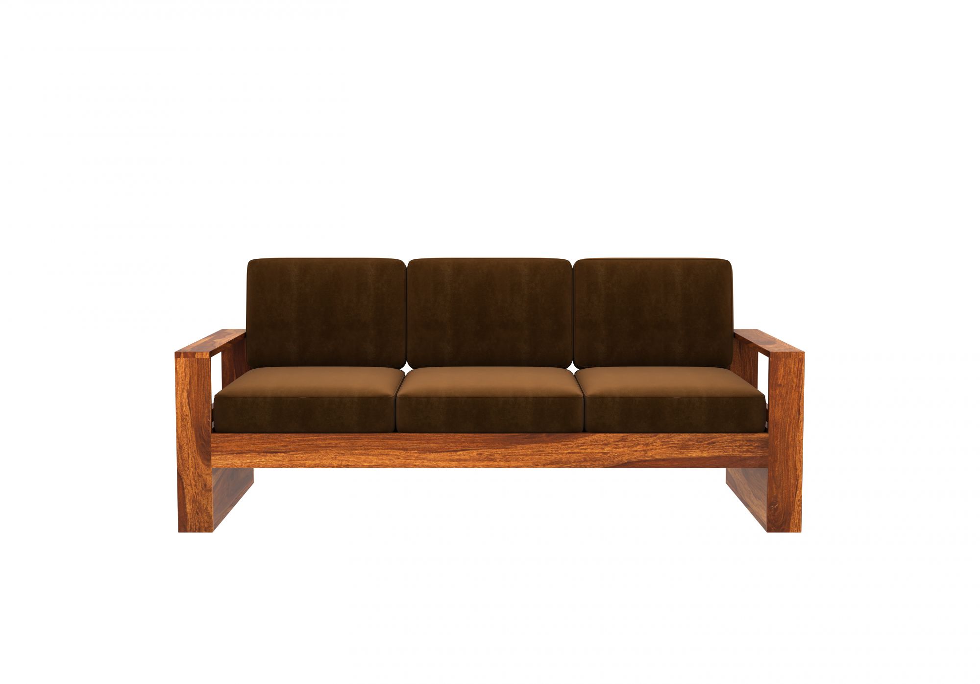 Picton Brown Wooden Sofa Set 5 Seater