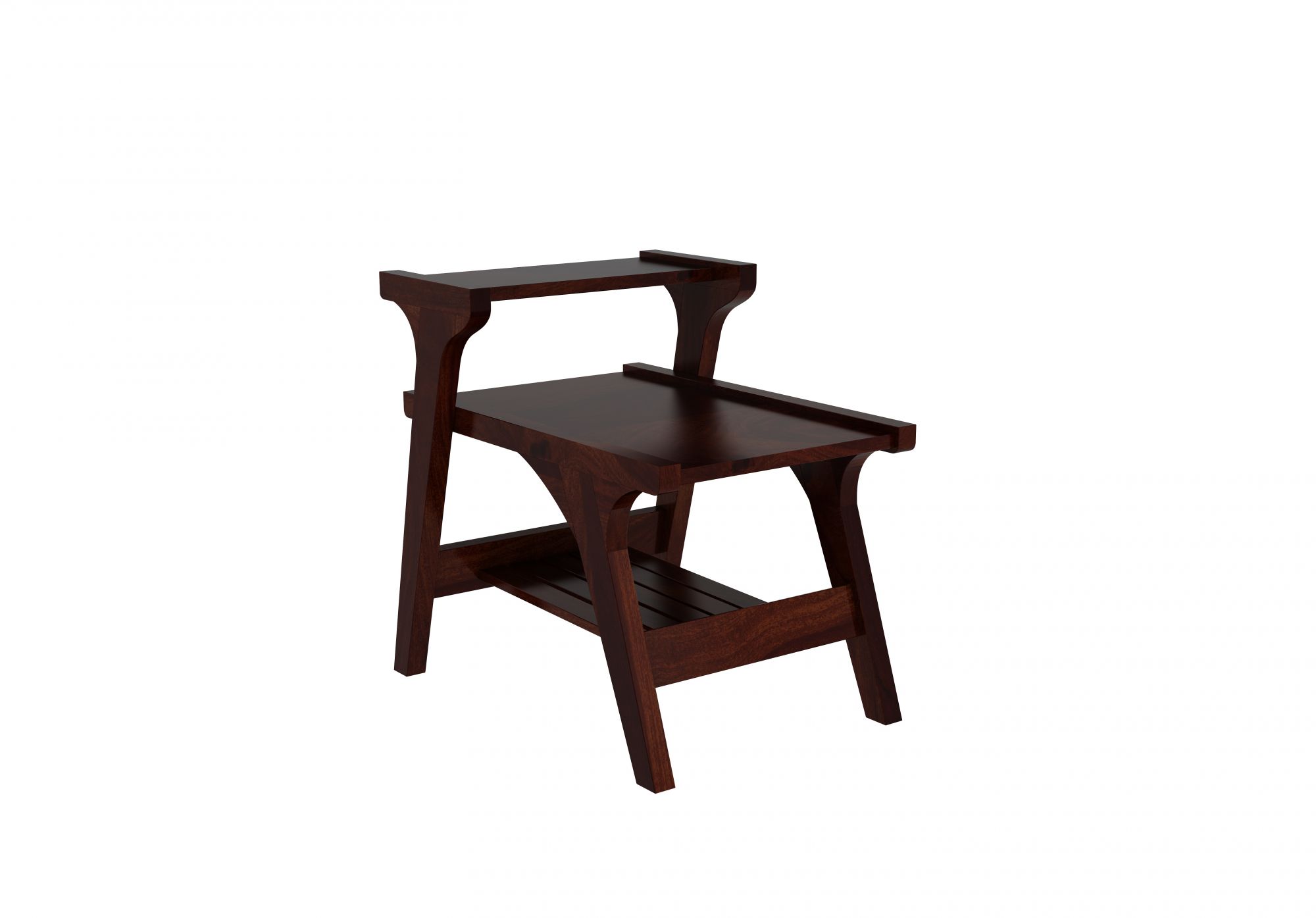 Lofty Wooden Coffee Table Walnut Finish