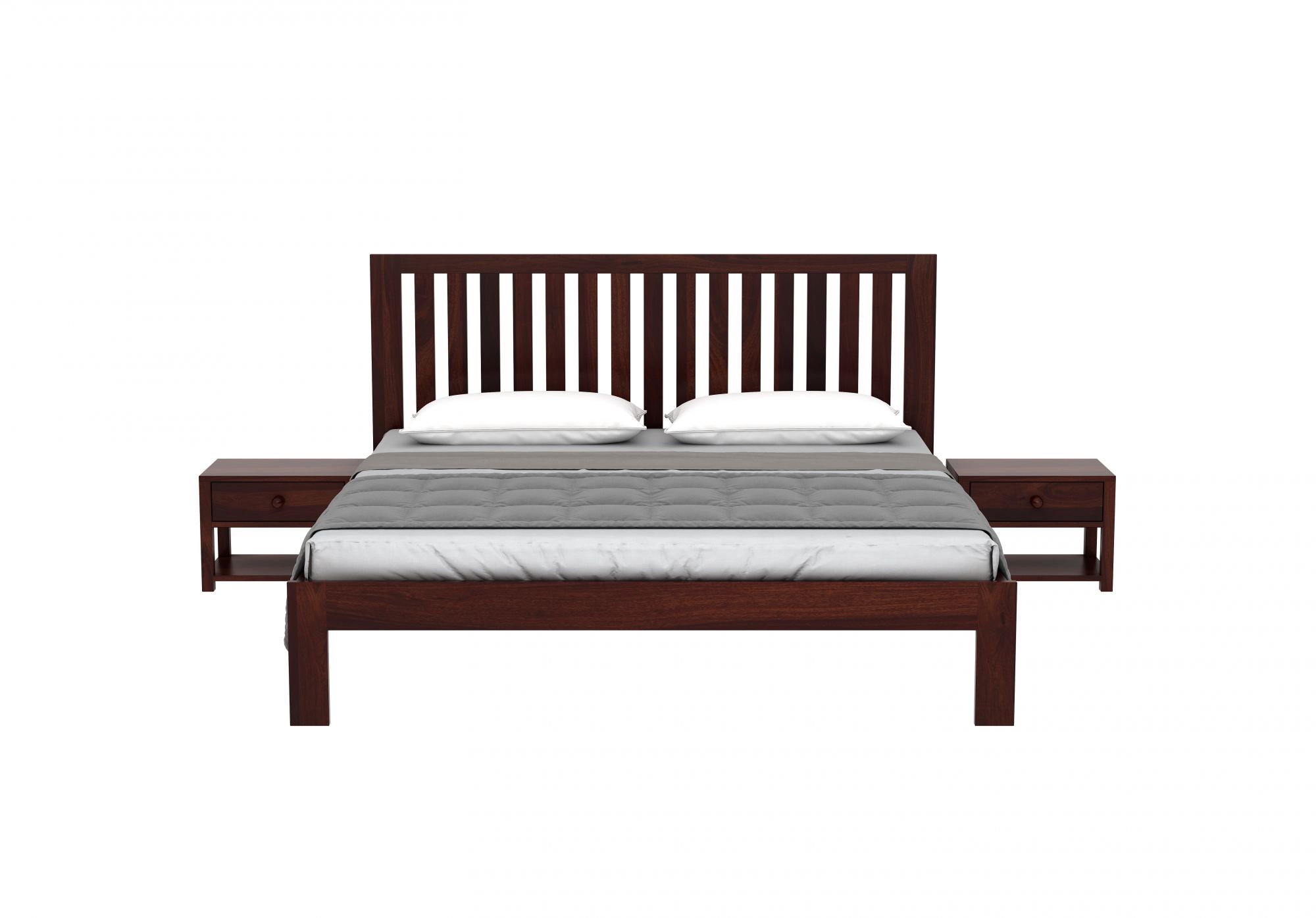Caviar Sheesham Wood Bed Without Storage