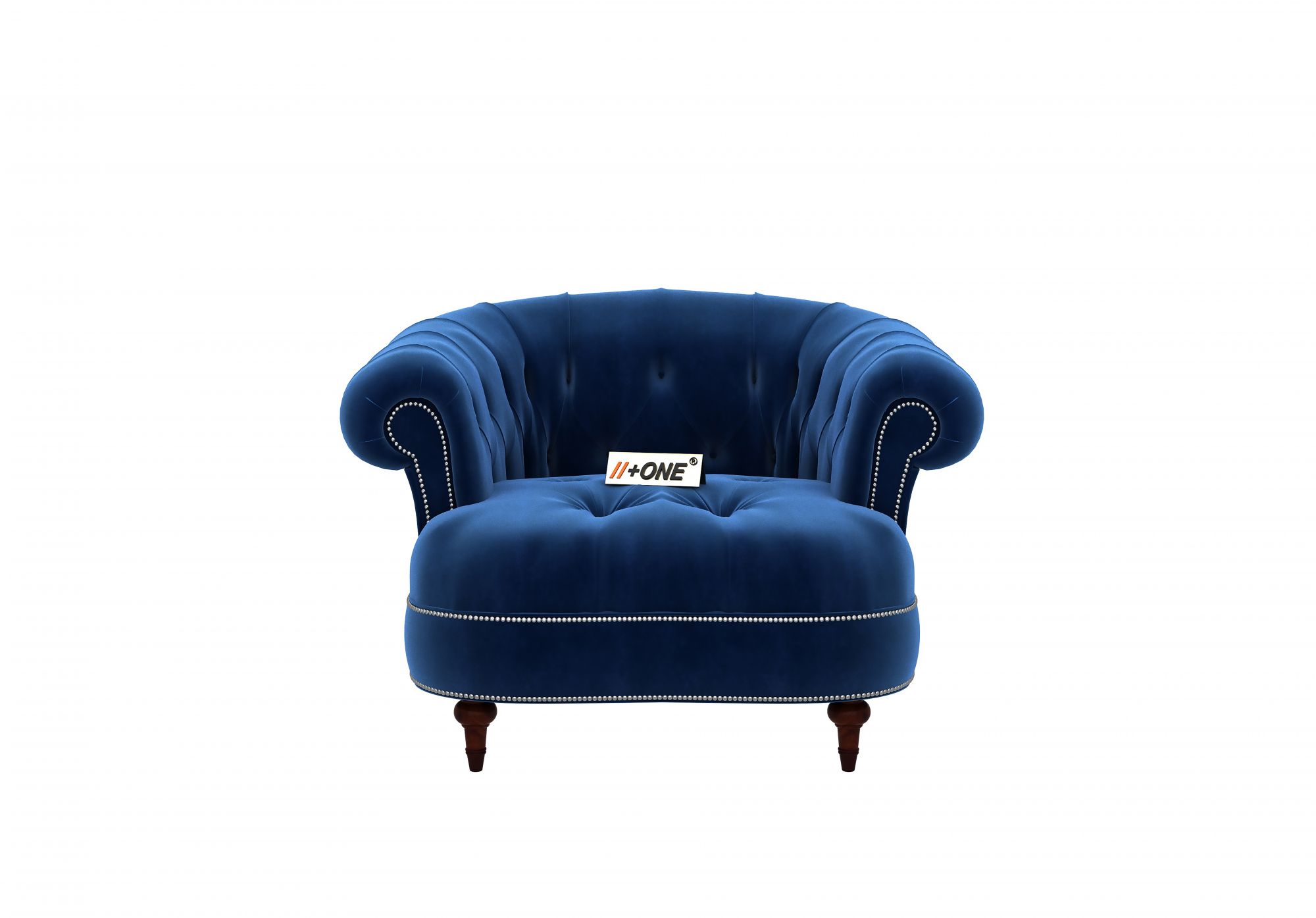 Duke Indigo Blue 1 Seater Sofa