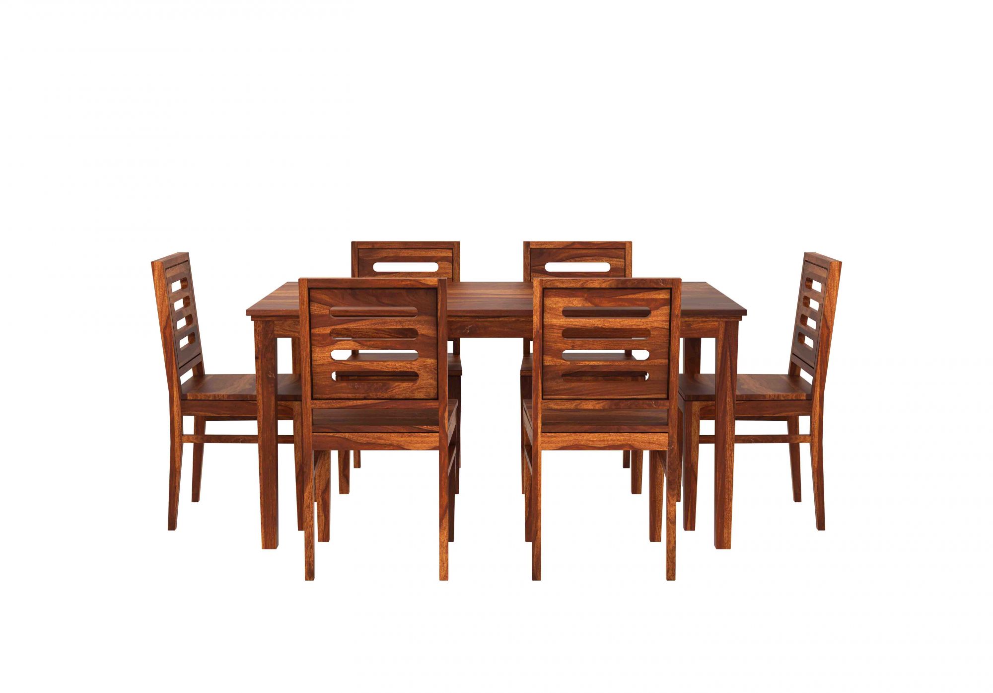 Crater Sheesham Wood Dining Table 6 Seater