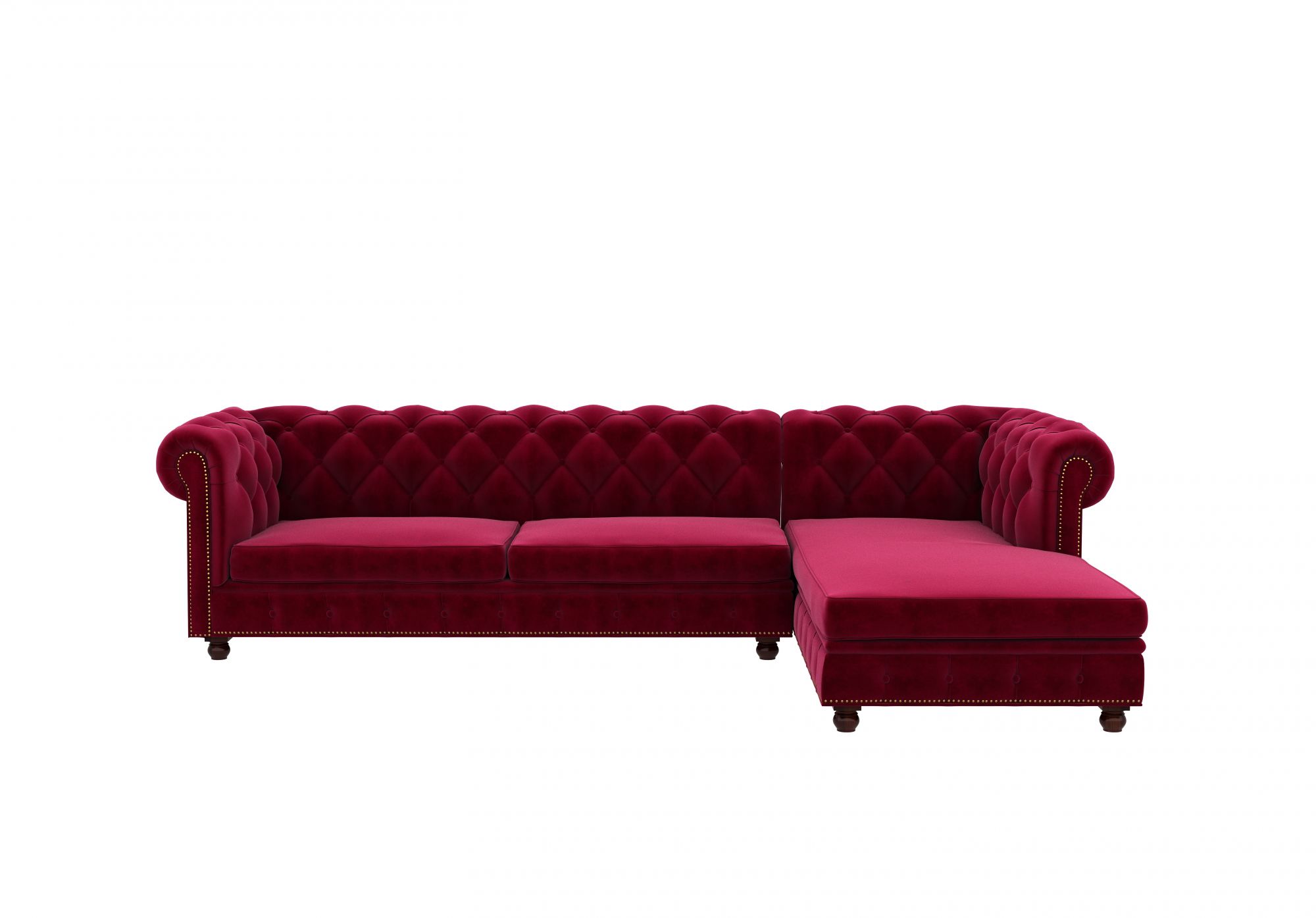 Windsor Burgandy L Shape Sofa Set