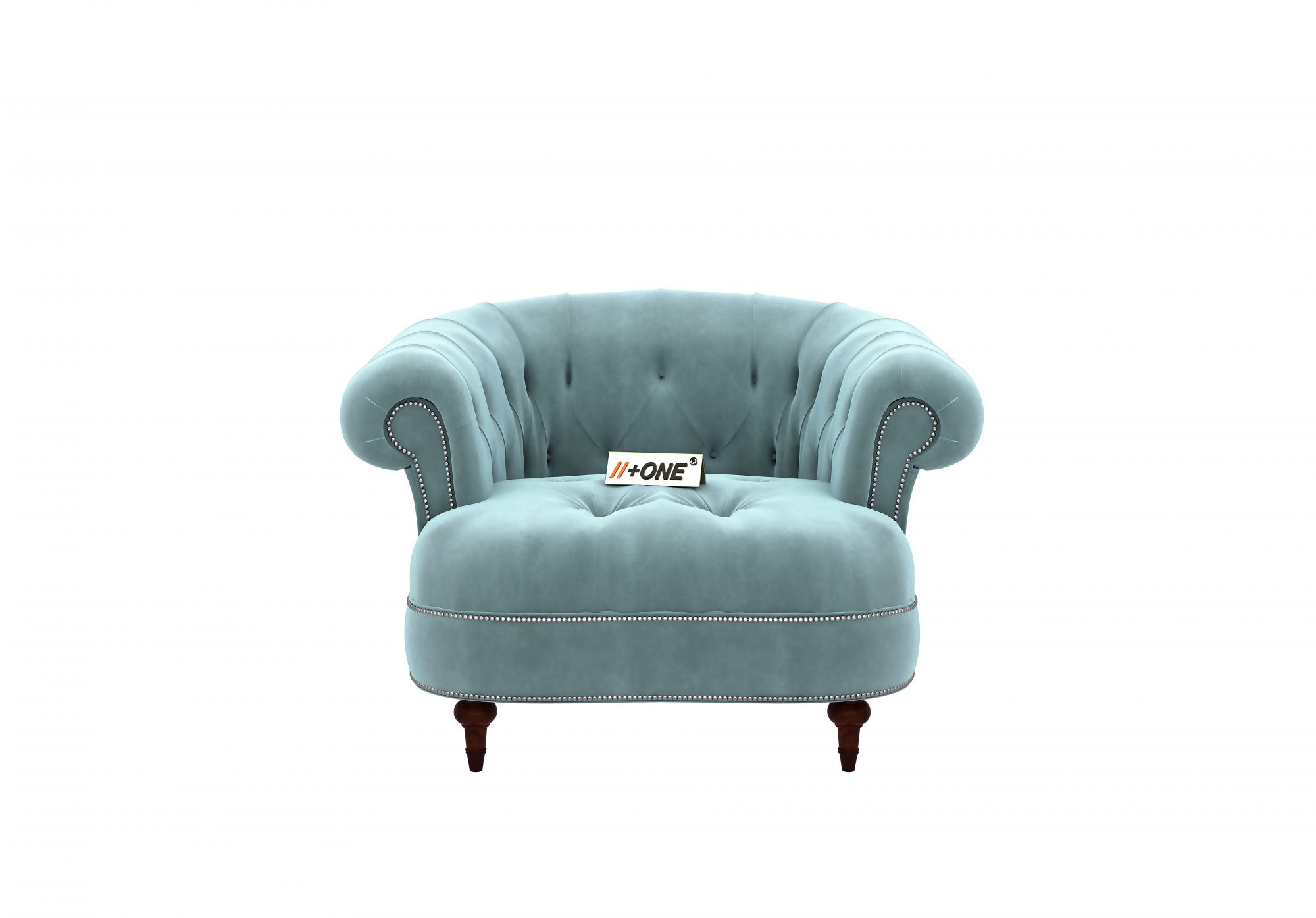 Duke Dusk Blue 1 Seater Sofa