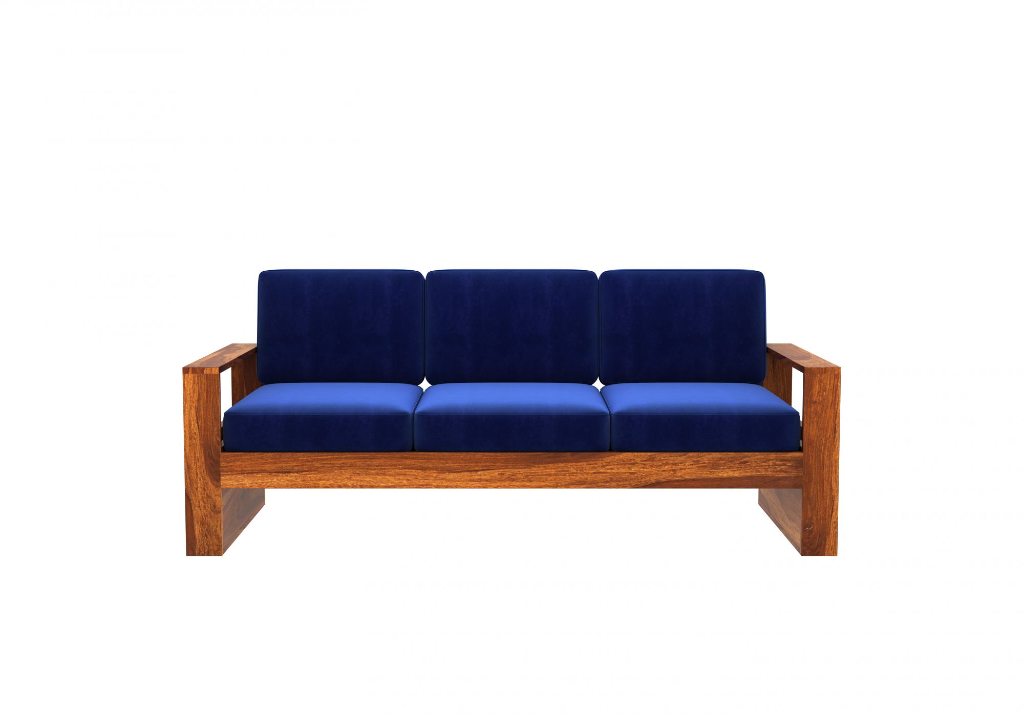 Picton Blue Wooden Sofa Set 5 Seater