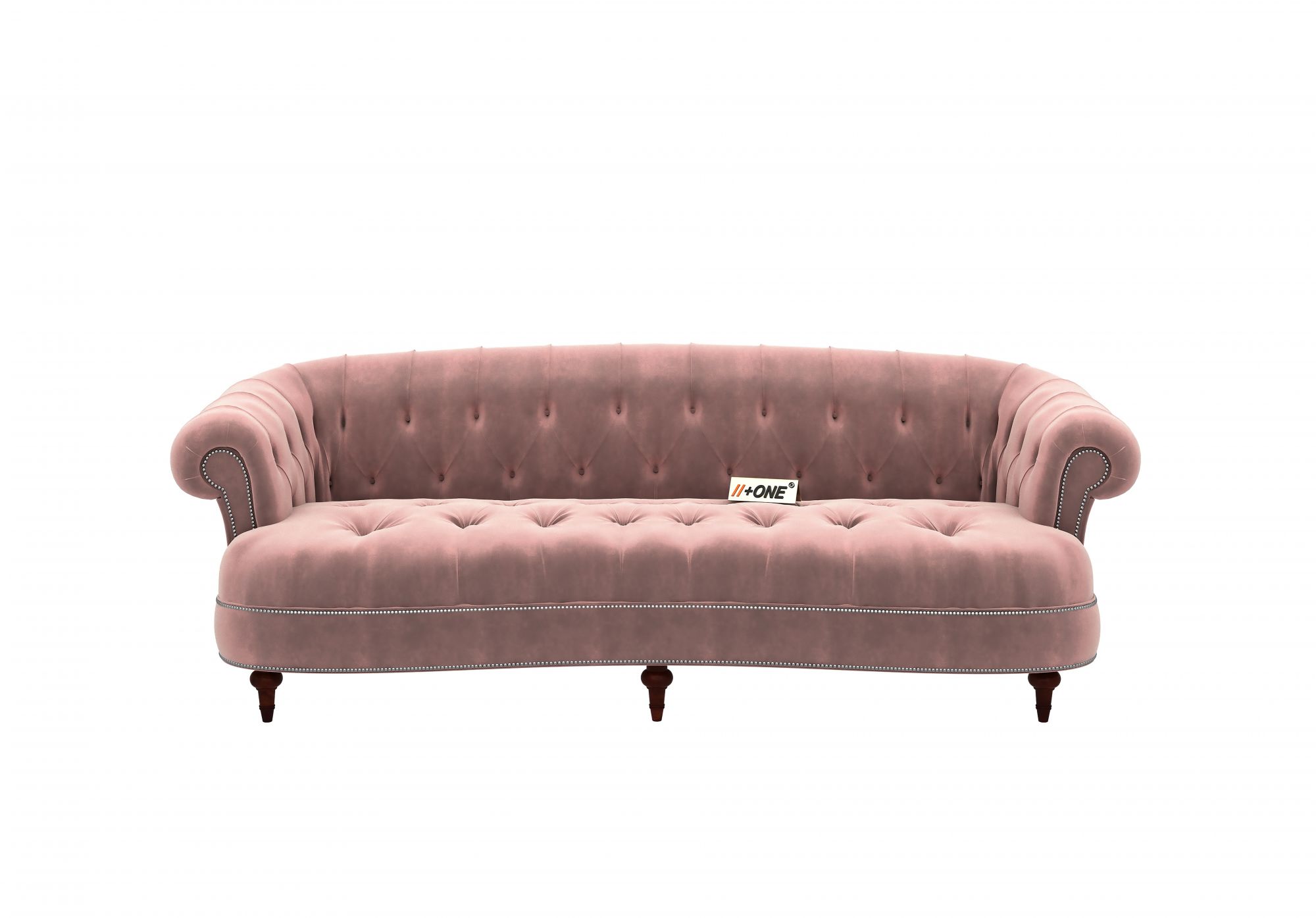 Duke Rose Dust 3 Seater Sofa