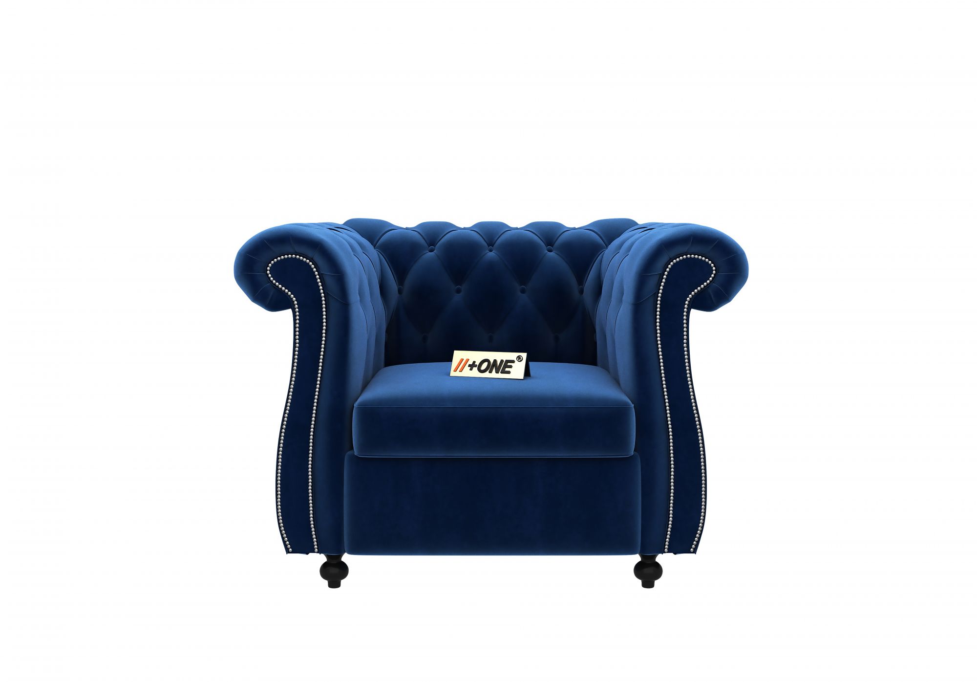 Lord Indigo Blue 1 Seater Sofa