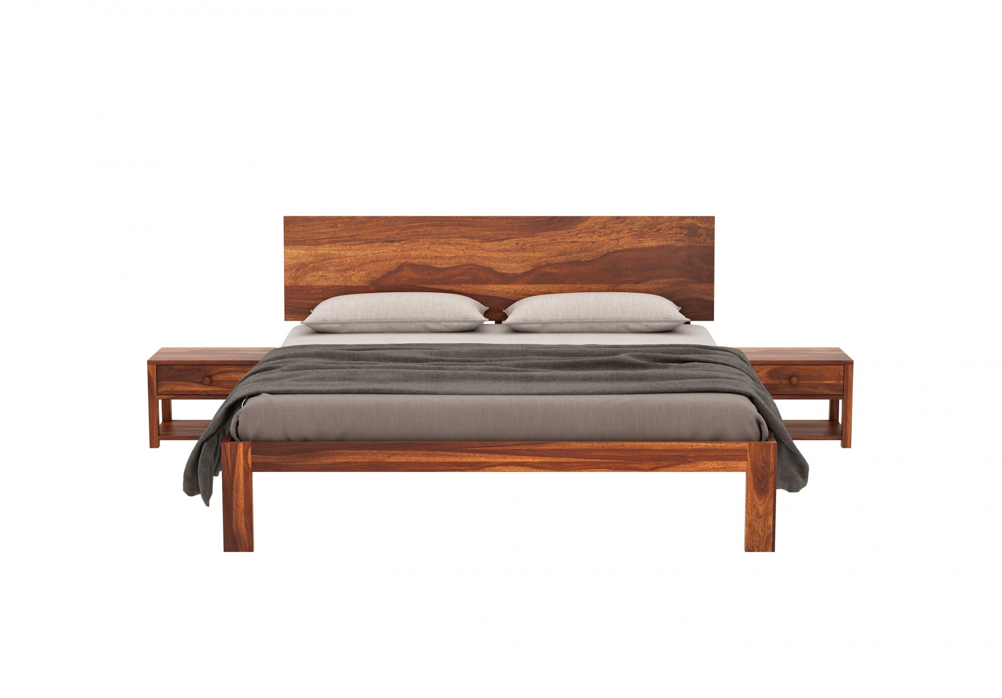 Samos Sheesham Wood Bed Without Storage