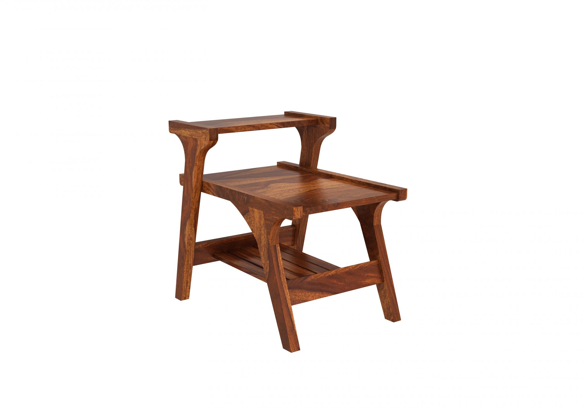 Lofty Wooden Coffee Table Walnut Finish