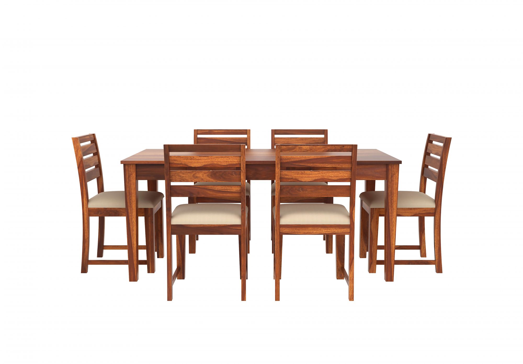 Rocha Sheesham Wood Dining Table 6 Seater