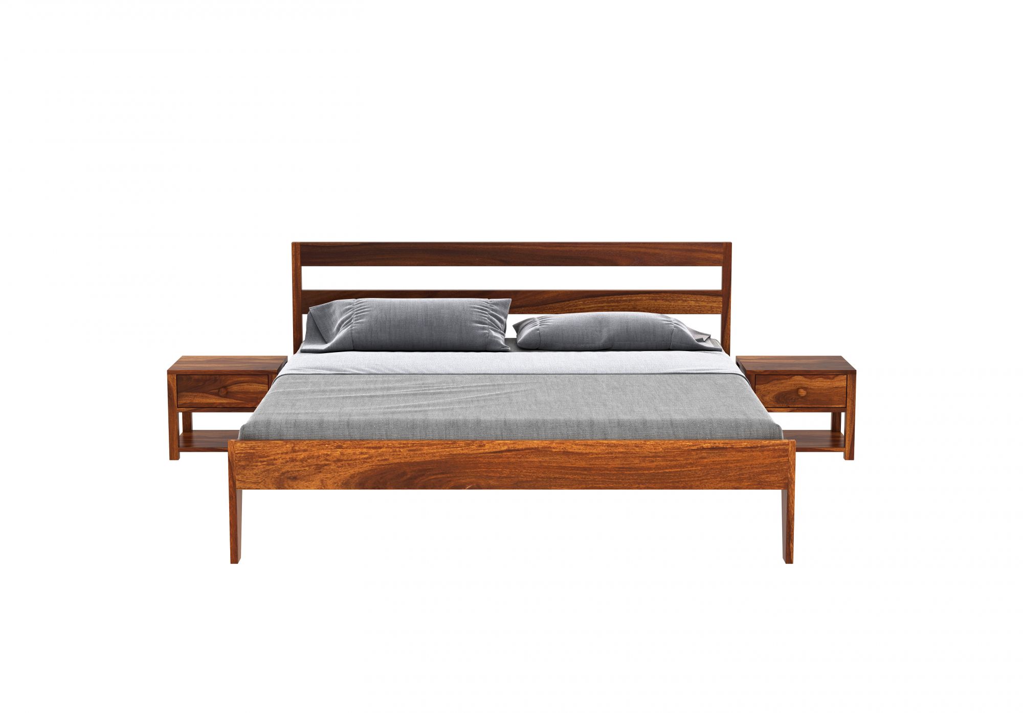 Seoul Sheesham Wood Bed Without Storage