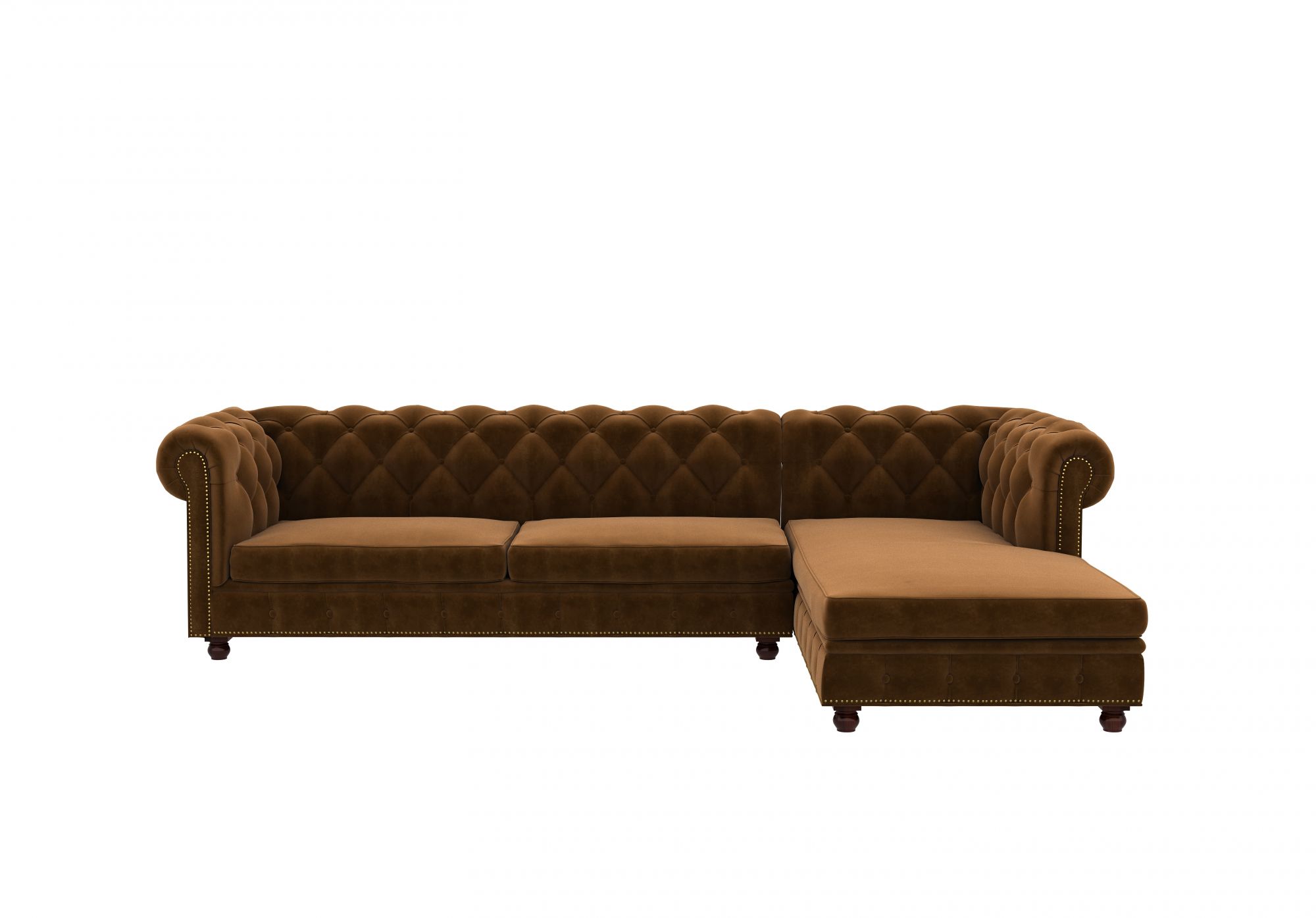 Windsor Brown L Shape Sofa Set