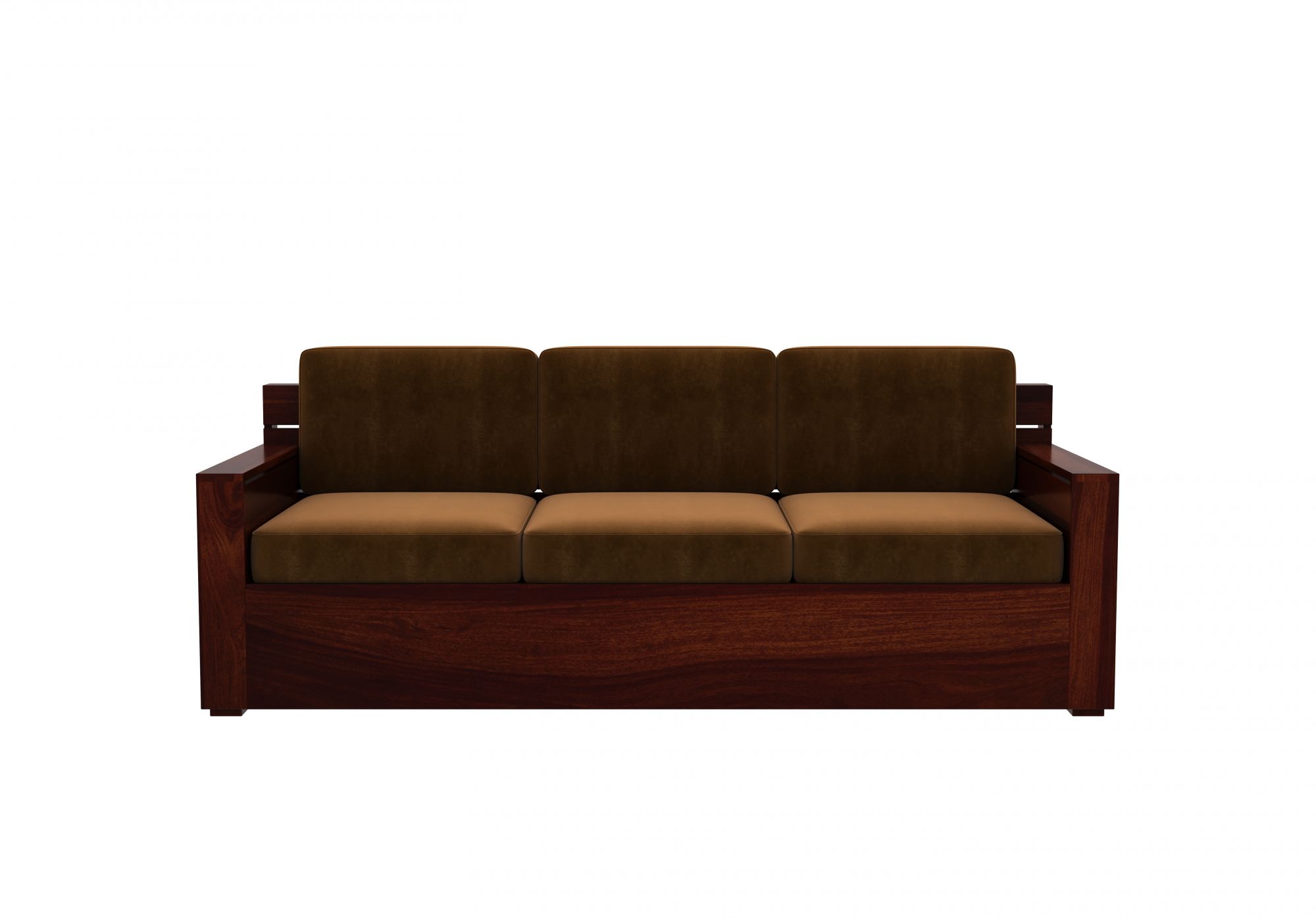 Nelson Brown 5 Seater Wooden Sofa Set