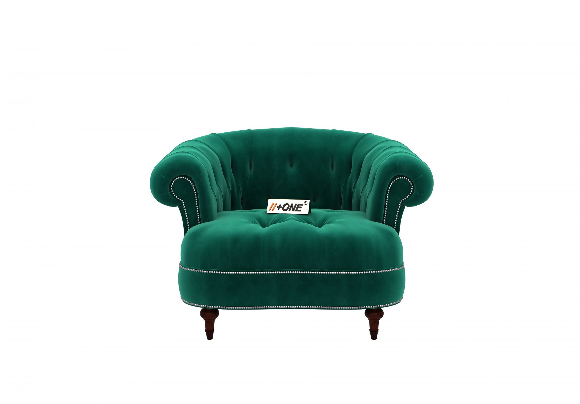Duke Emerald Green 1 Seater Sofa