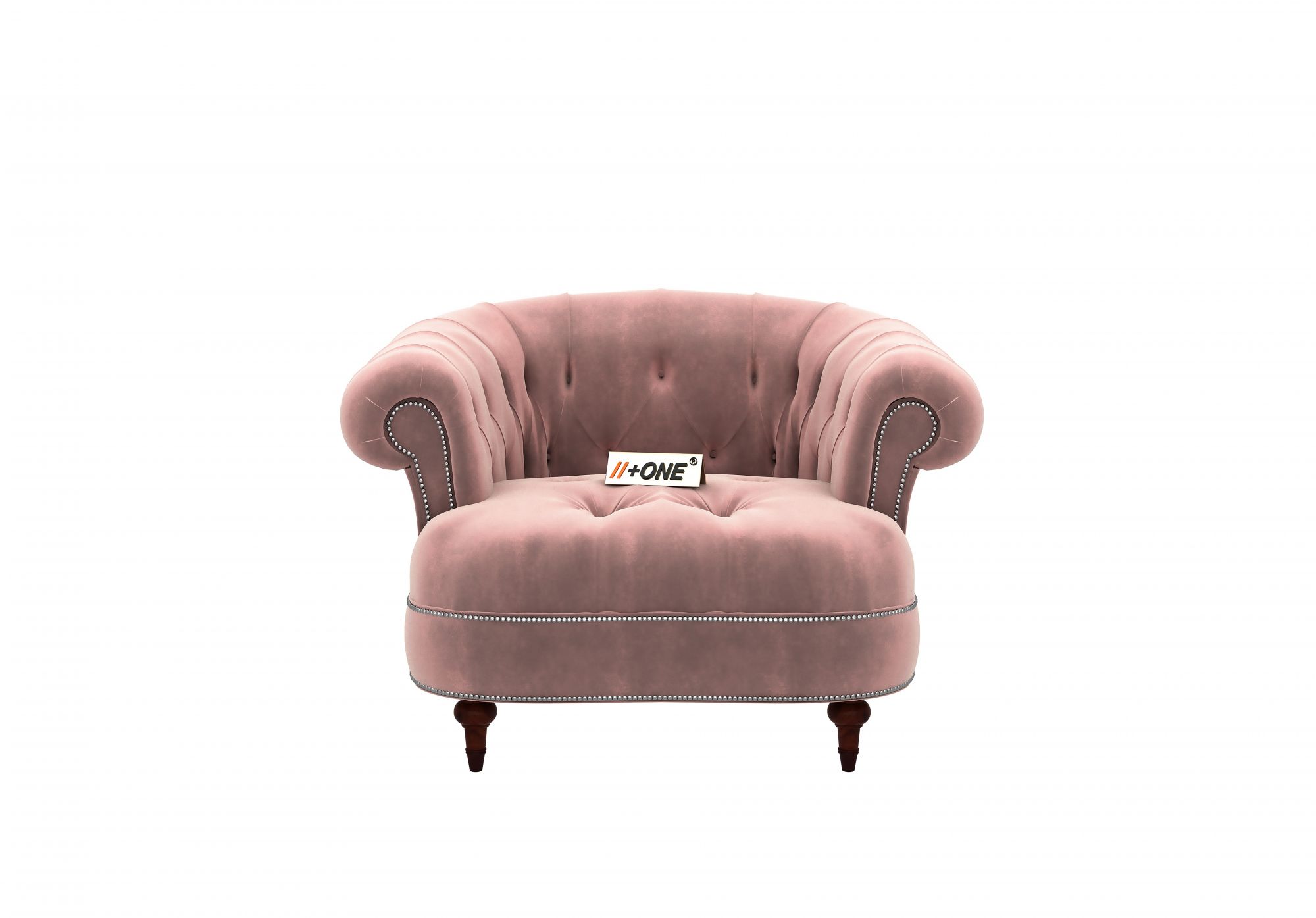 Duke Rose Dust 1 Seater Sofa