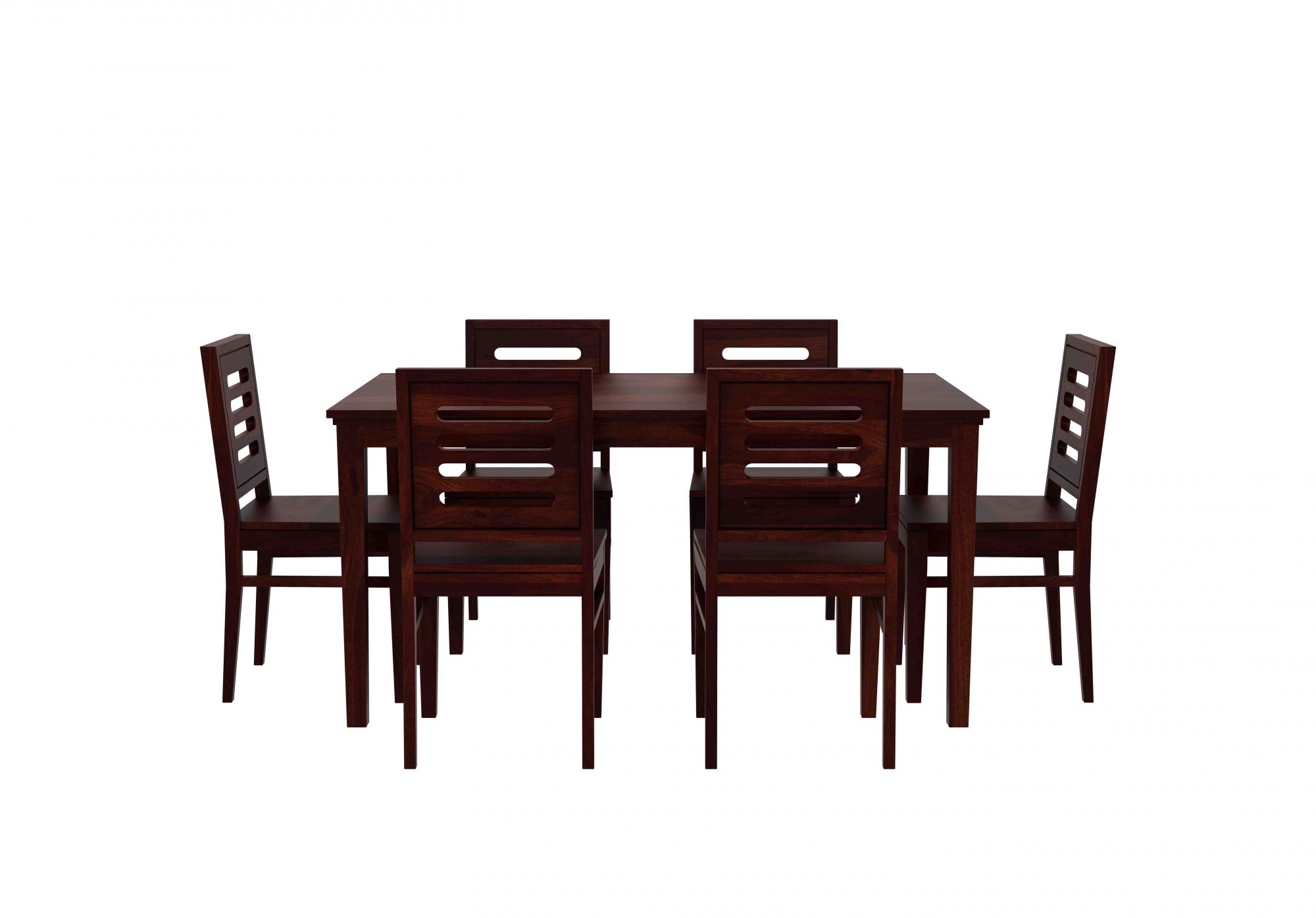 Crater Sheesham Wood Dining Table 6 Seater