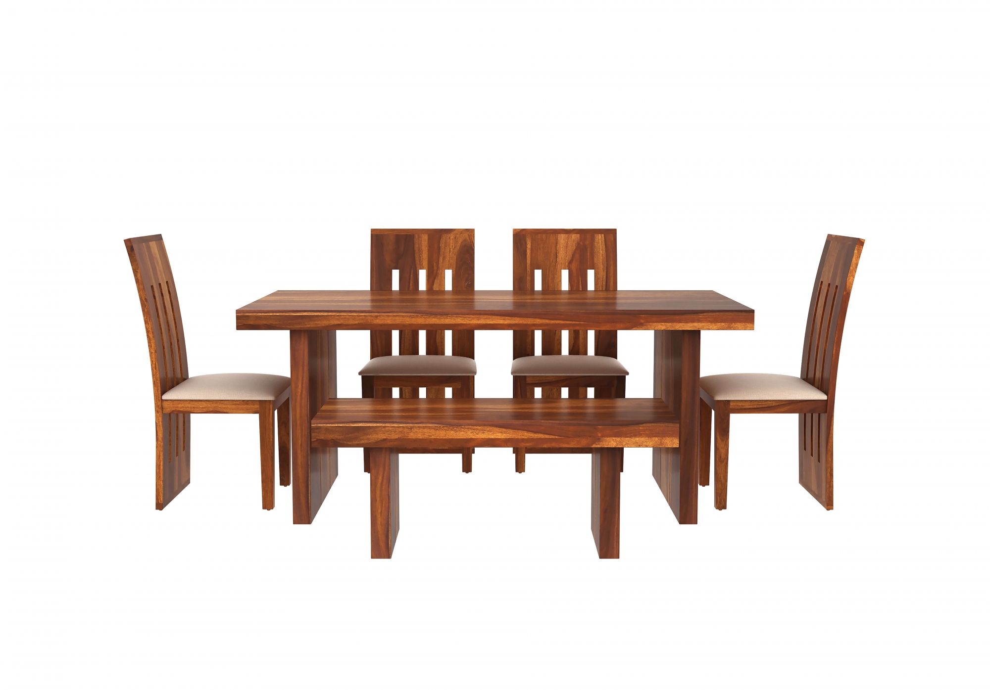Comino Sheesham Wood Dining Table 6 Seater
