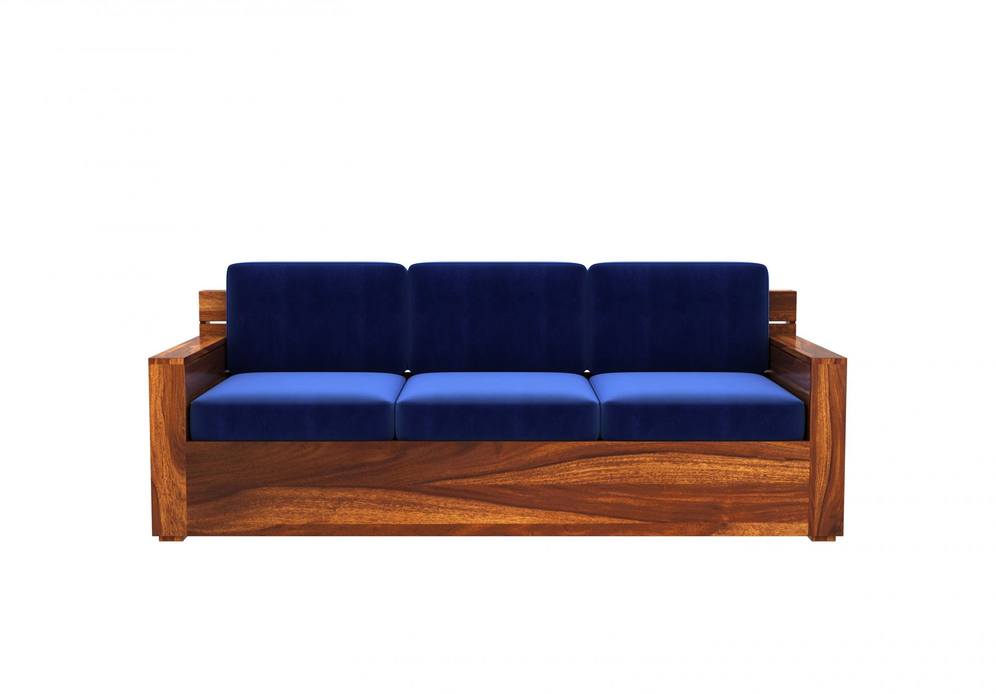 Nelson Blue 5 Seater Wooden Sofa Set