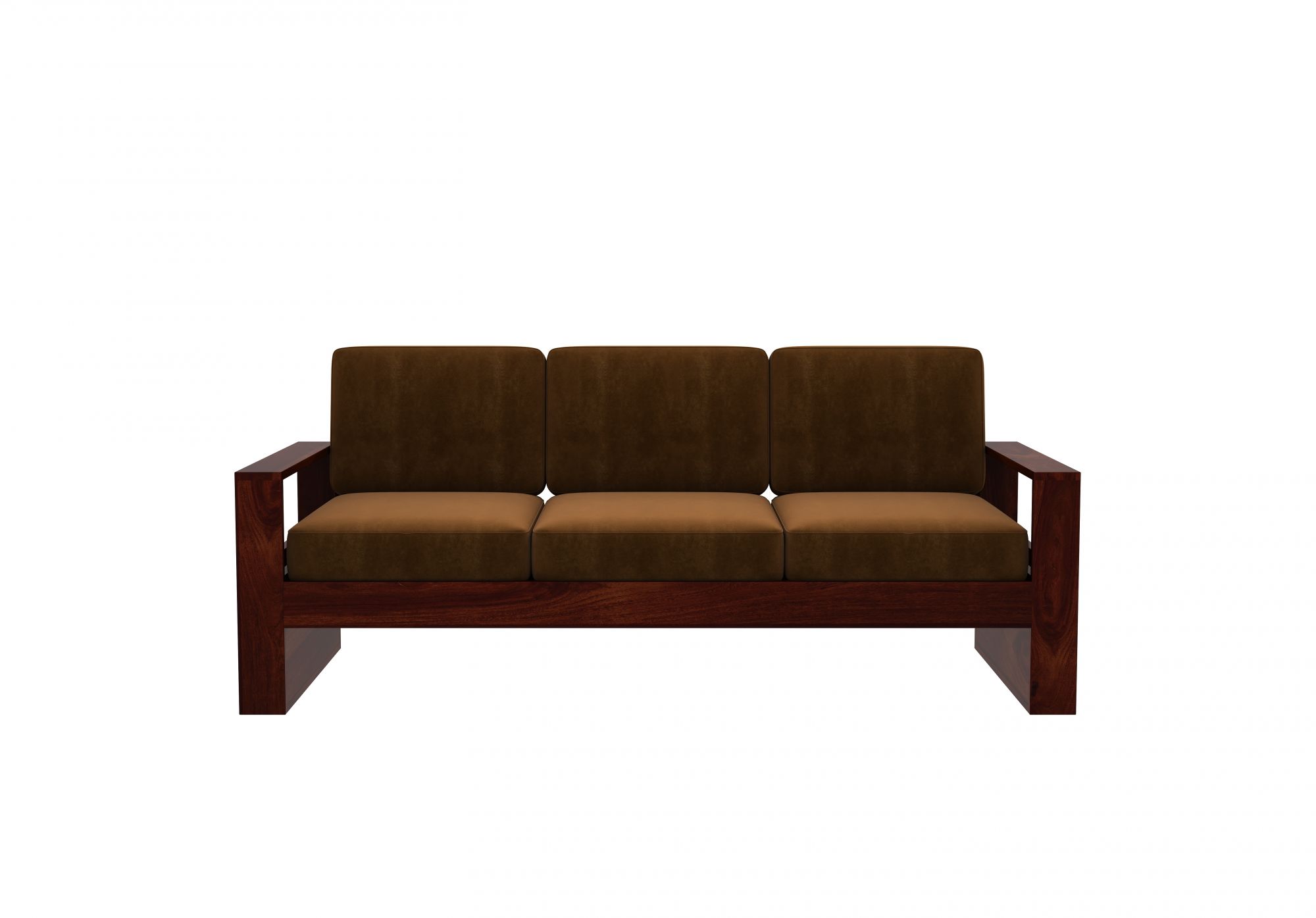 Picton Brown Wooden Sofa Set 5 Seater