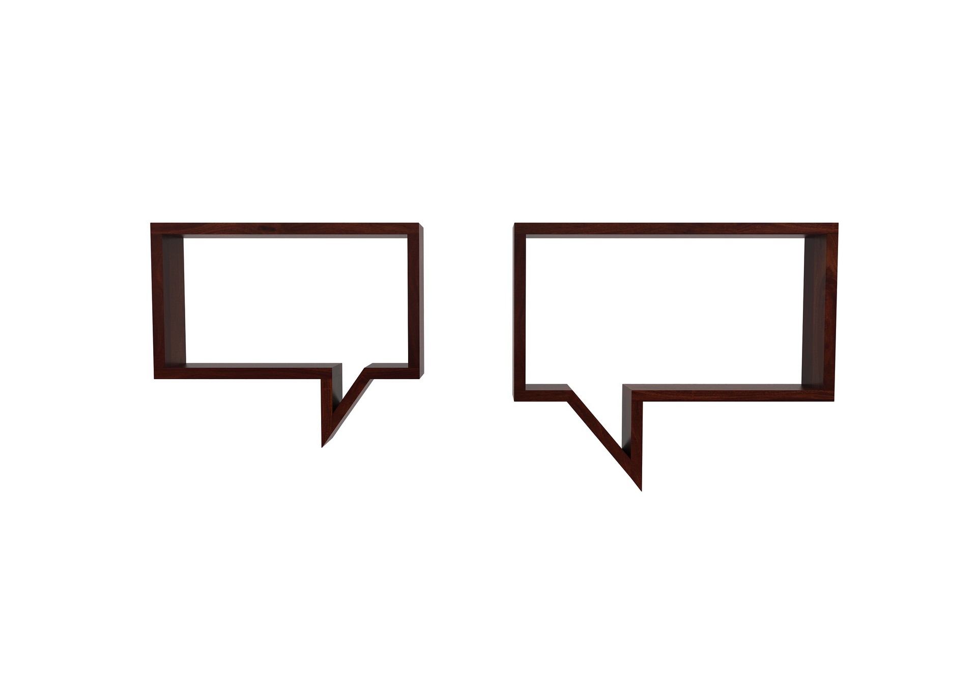 Fogn  Sheesham Wood Wall Shelves Teak finish