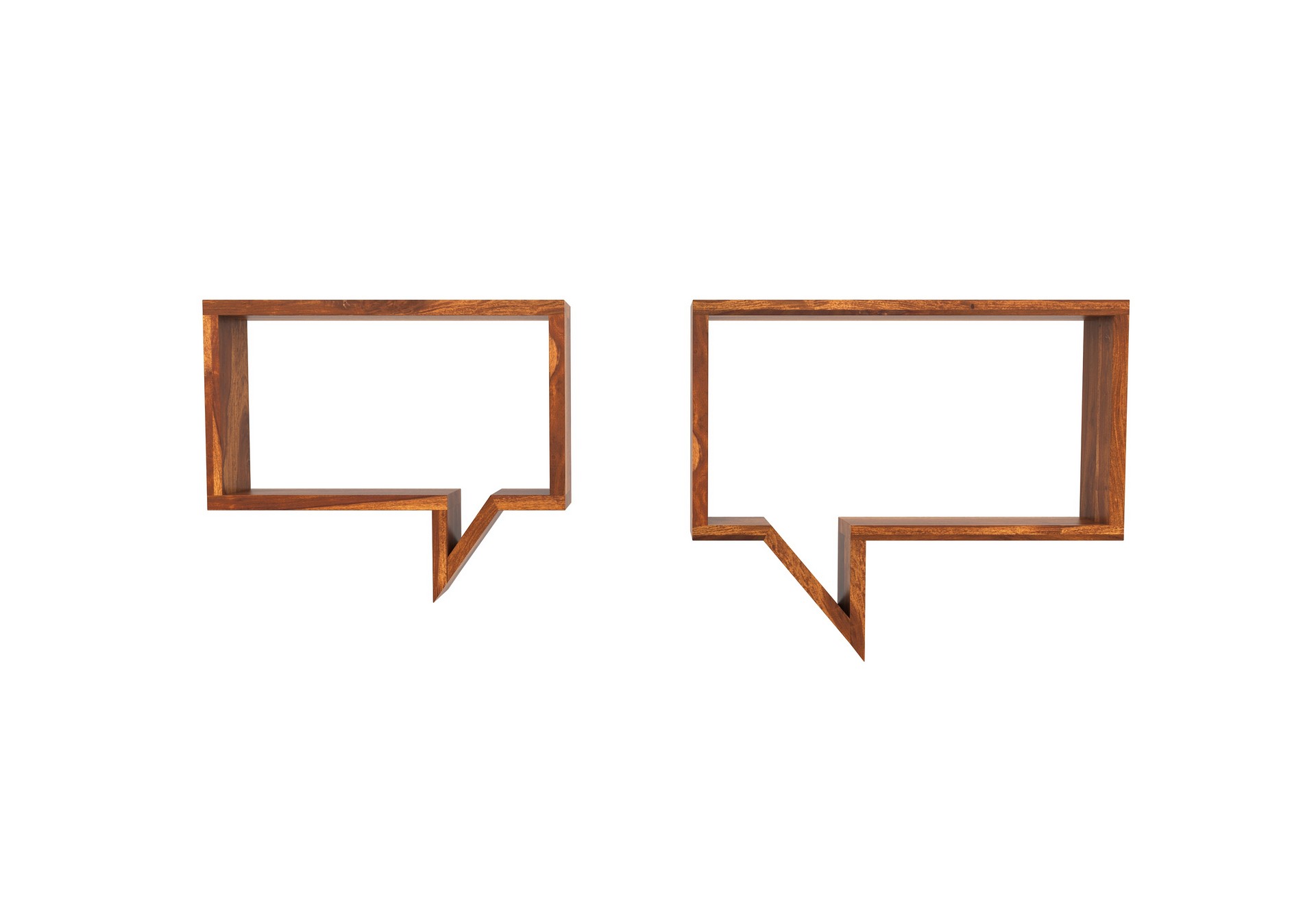 Fogn  Sheesham Wood Wall Shelves Teak finish