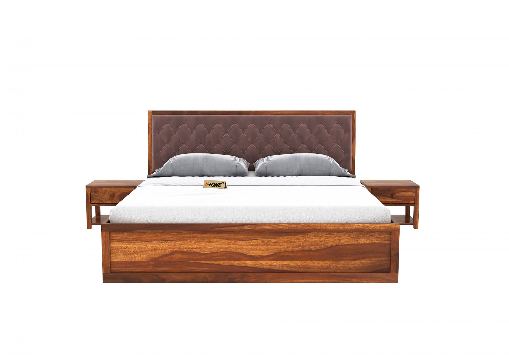Aria Cushioned Rose Dust Bed With Hydraulic Storage