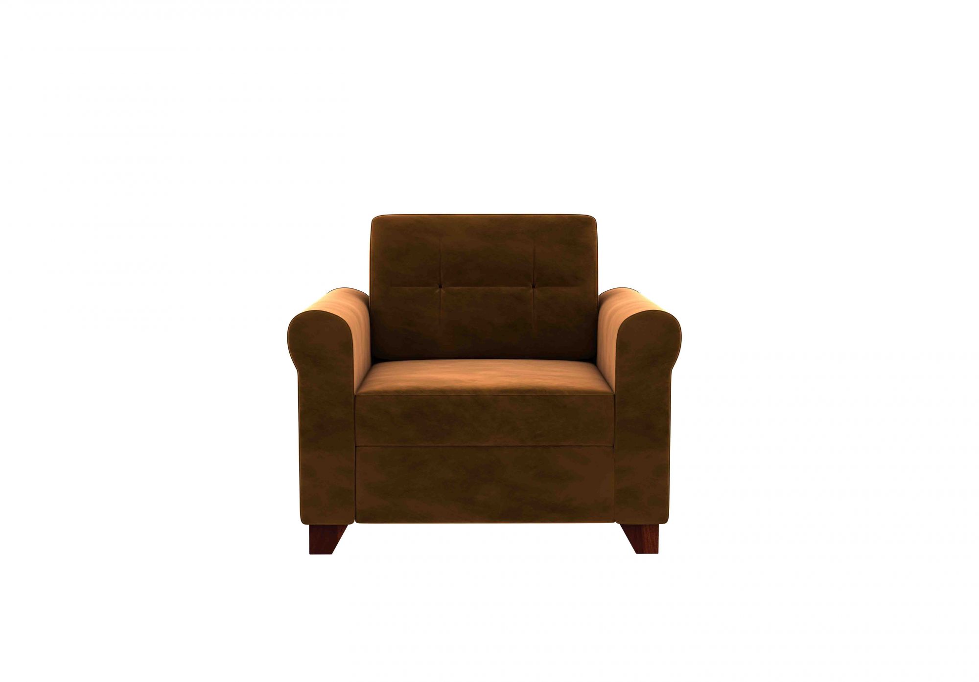 Monarch Brown 1 Seater Sofa Set