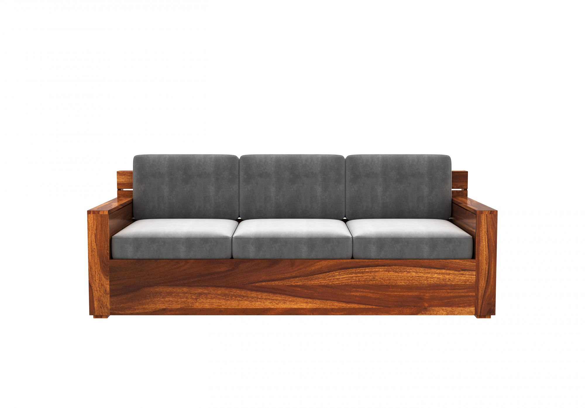 Nelson Grey 5 Seater Wooden Sofa Set