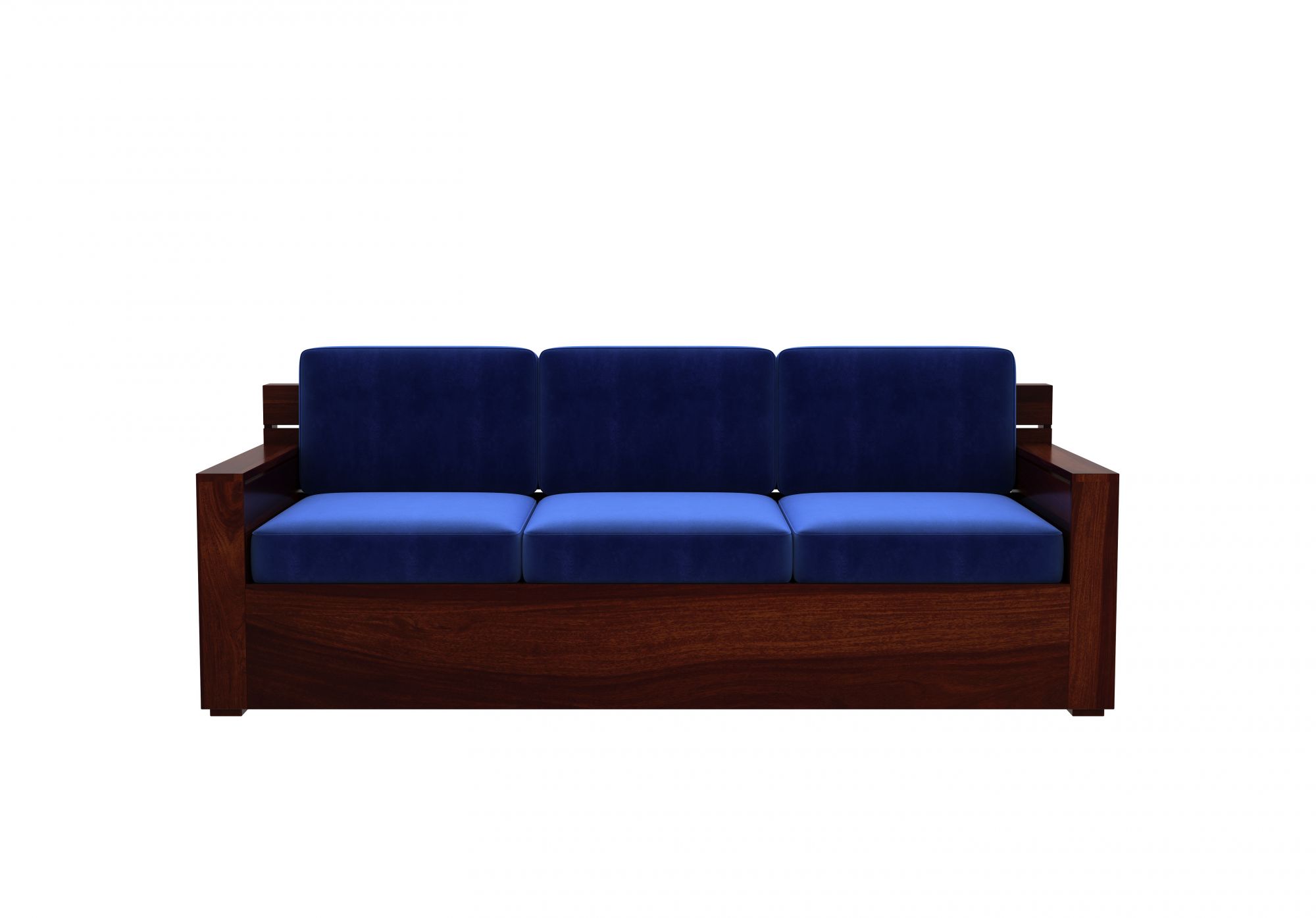 Nelson Blue 5 Seater Wooden Sofa Set