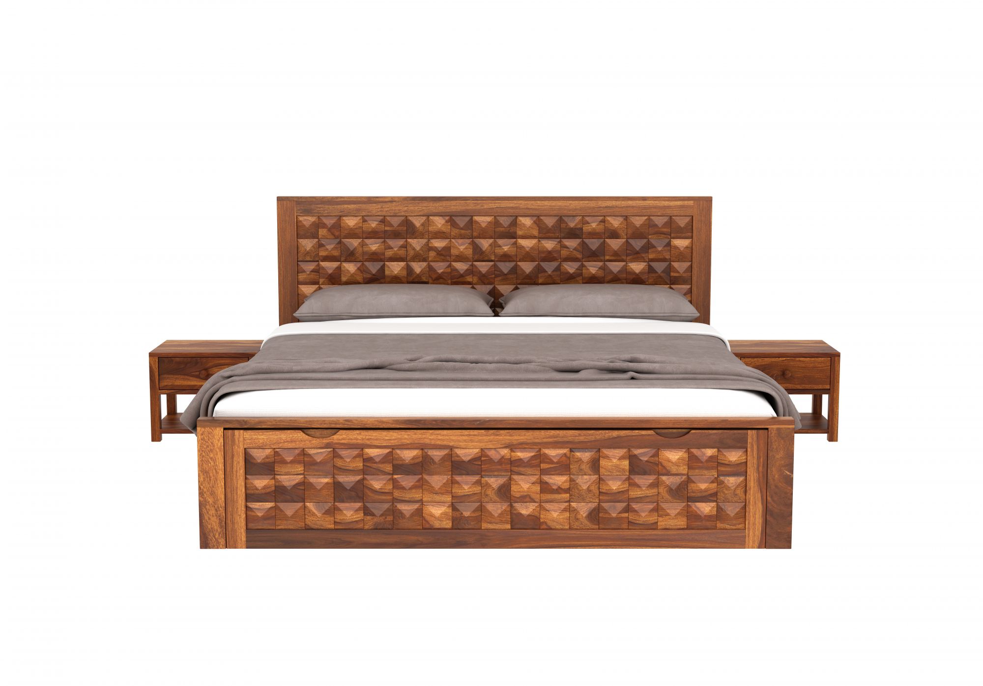 Diamond Bed HQ with Drawer and Box Storage