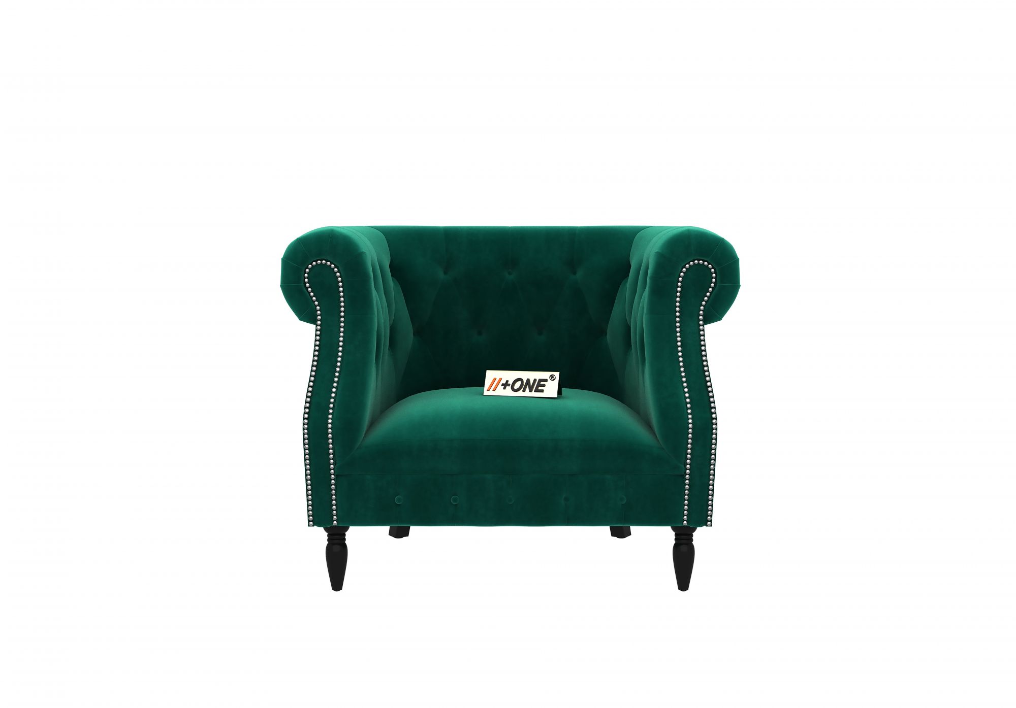 Baron Emerald Green 1 Seater Sofa