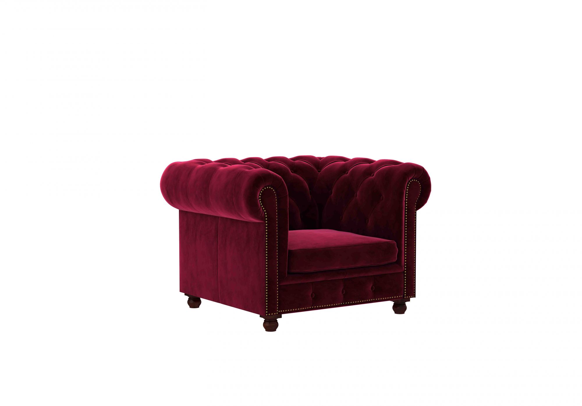 Windsor Burgandy 5 Seater Fabric Sofa Set