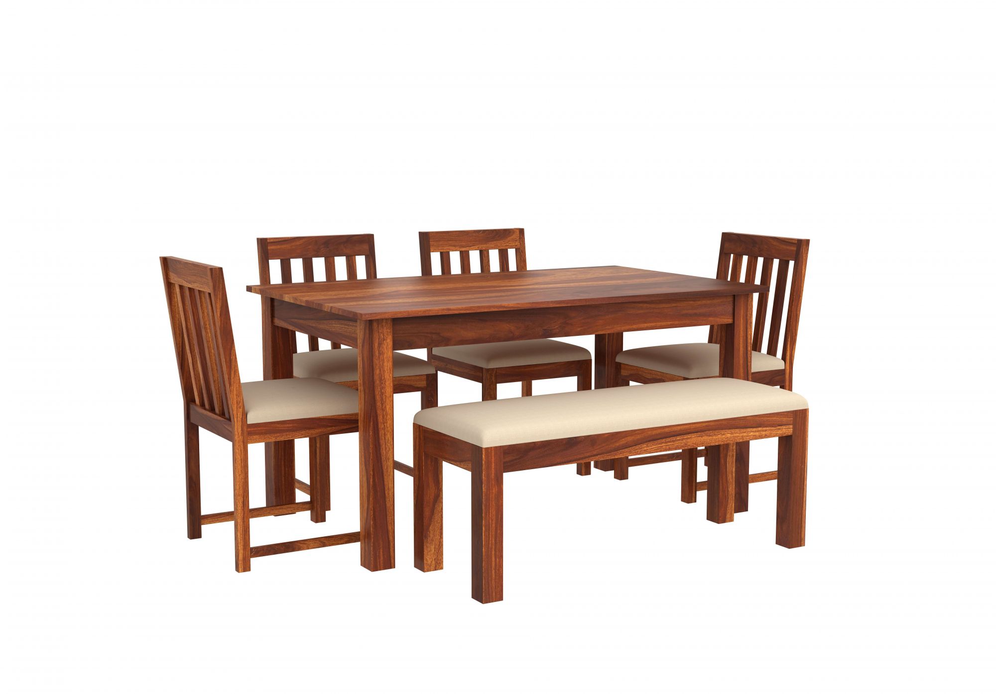 Nile Sheesham Wood Dining Table 6 Seater