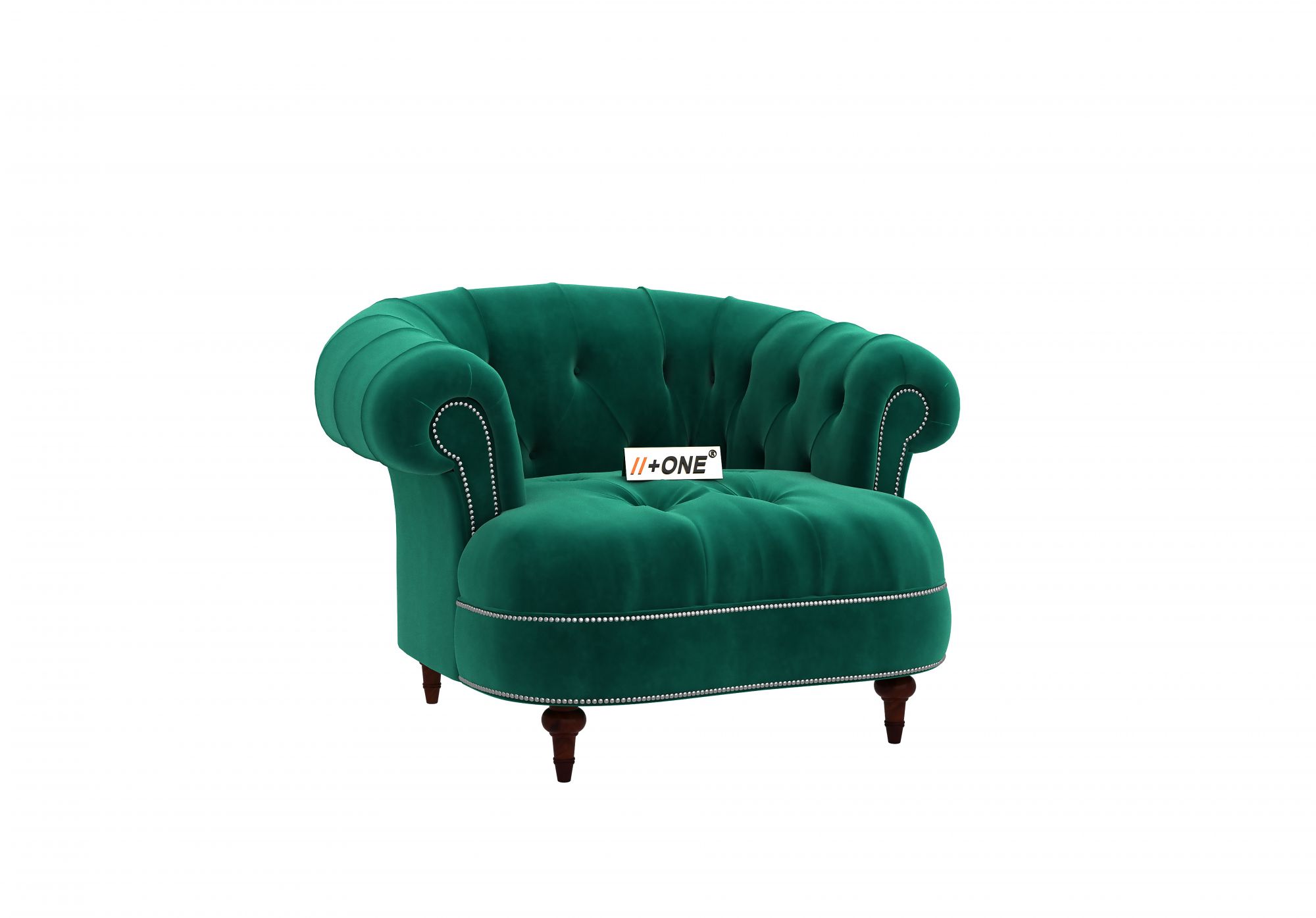 Duke Emerald Green 1 Seater Sofa