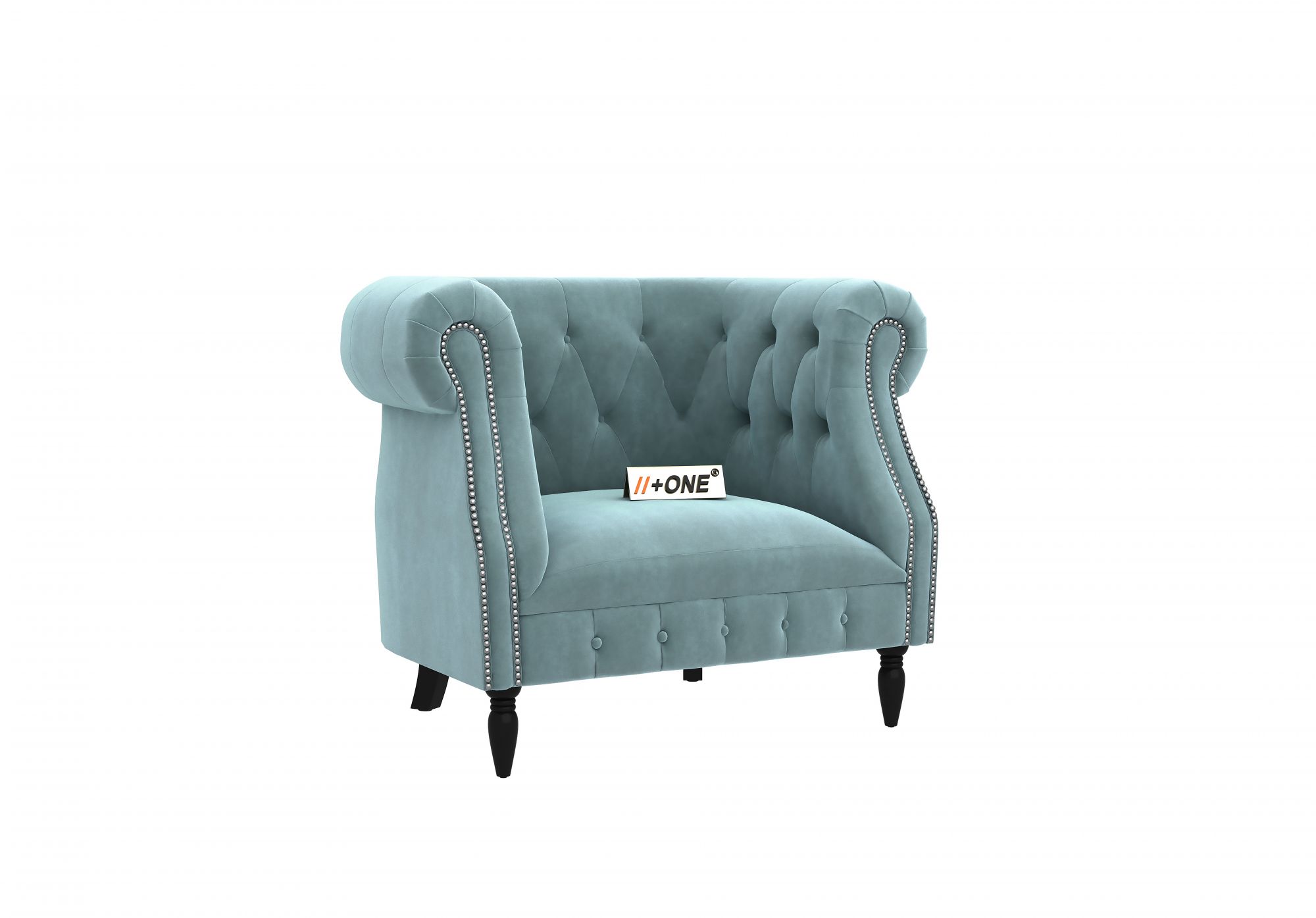 Baron Dusk Blue 1 Seater Sofa