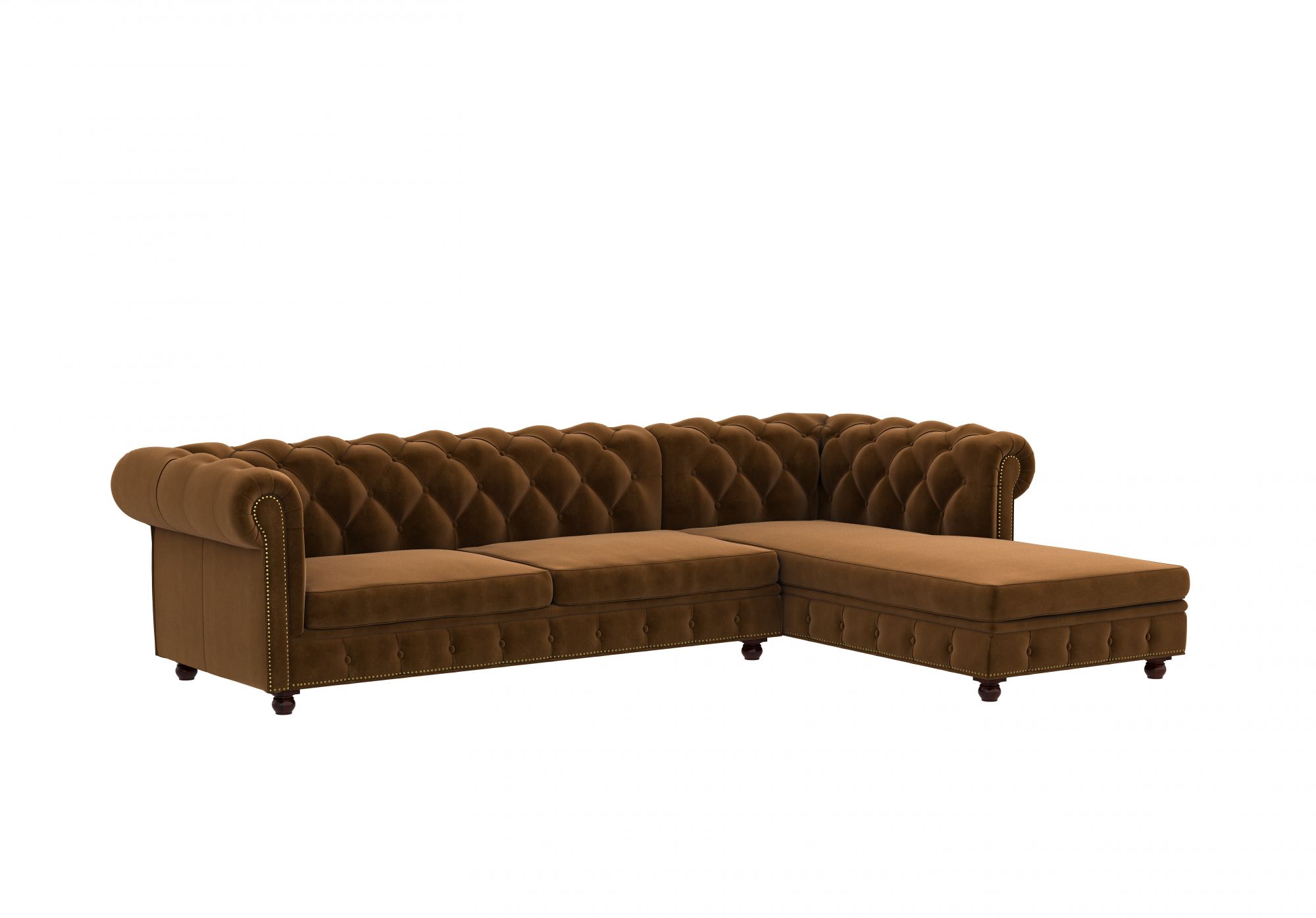 Windsor Brown L Shape Sofa Set